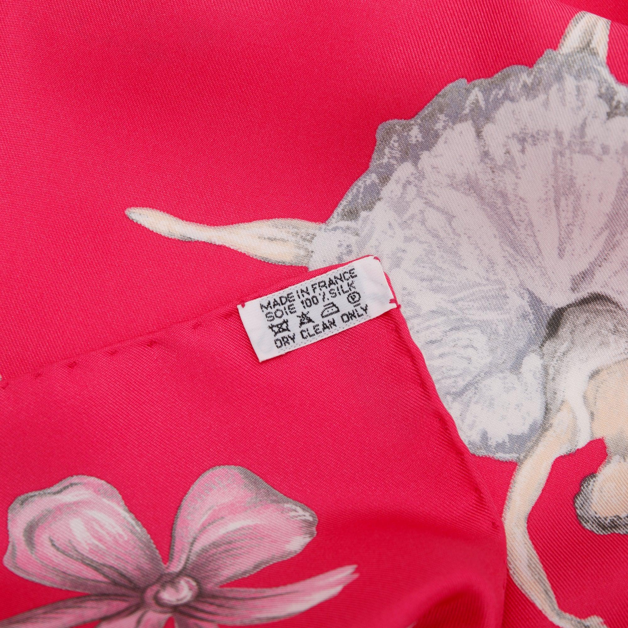 Hermes 'La Danse' Pink Silk Scarf 90 w/ Box