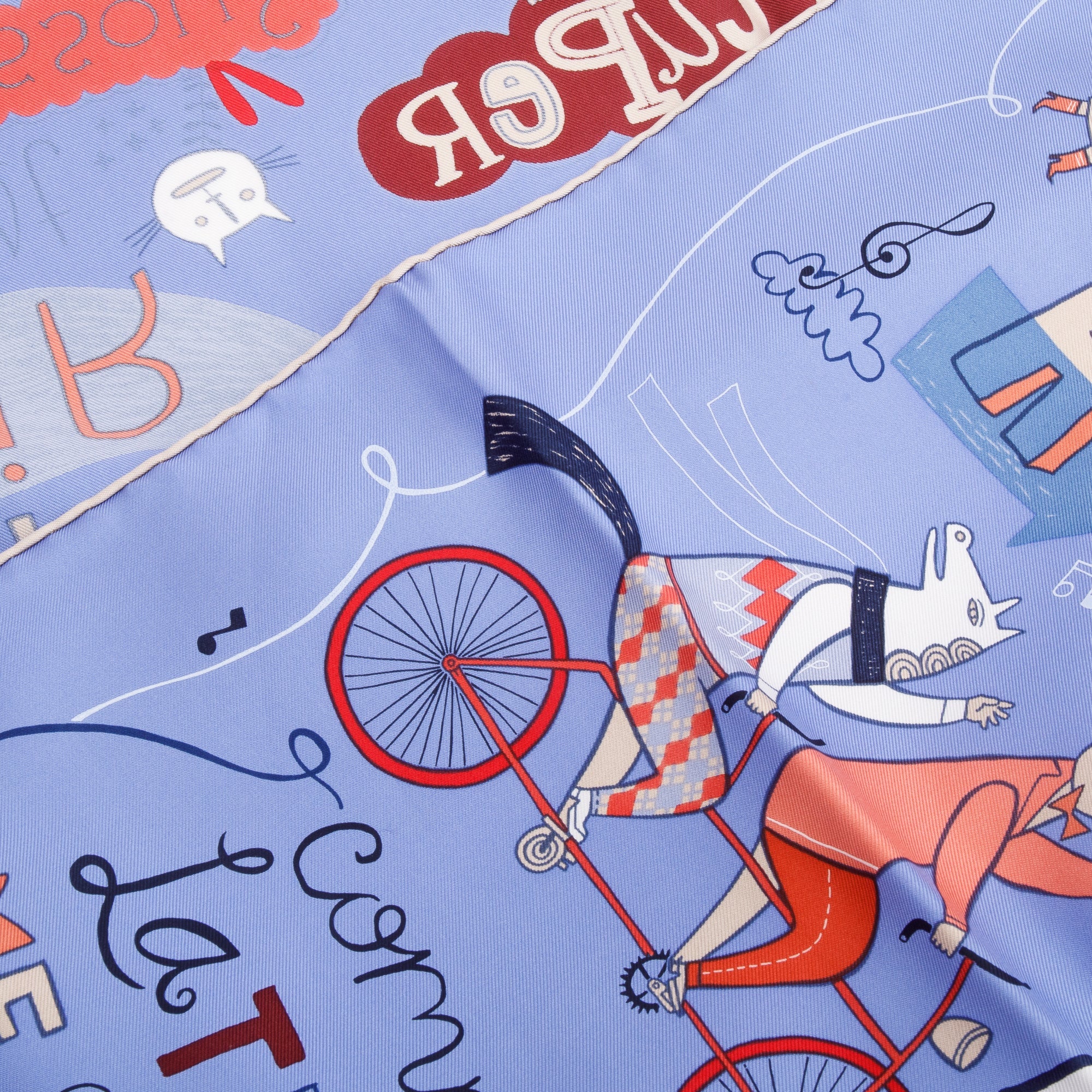 Hermes Lavande Corail Rose 'Les Confessions' Silk Scarf 90 w/ Box