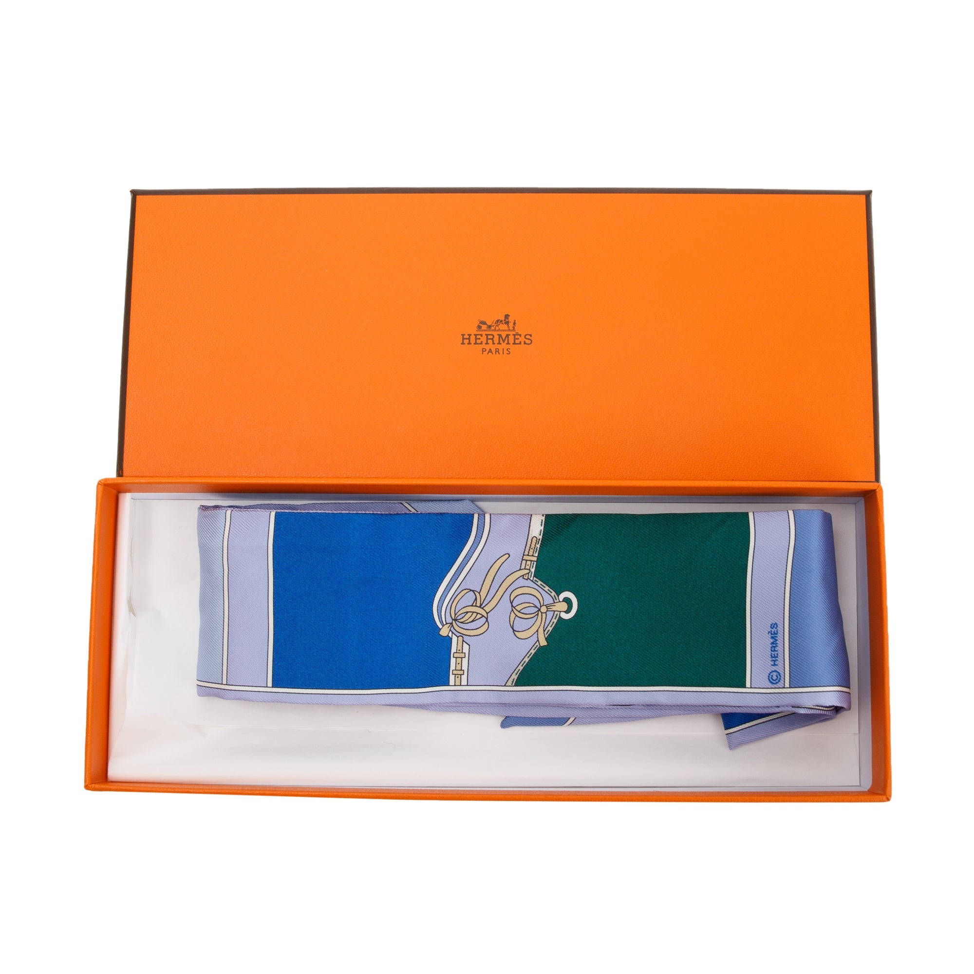 Hermes Lavender Camails Silk Twilly w/ Box