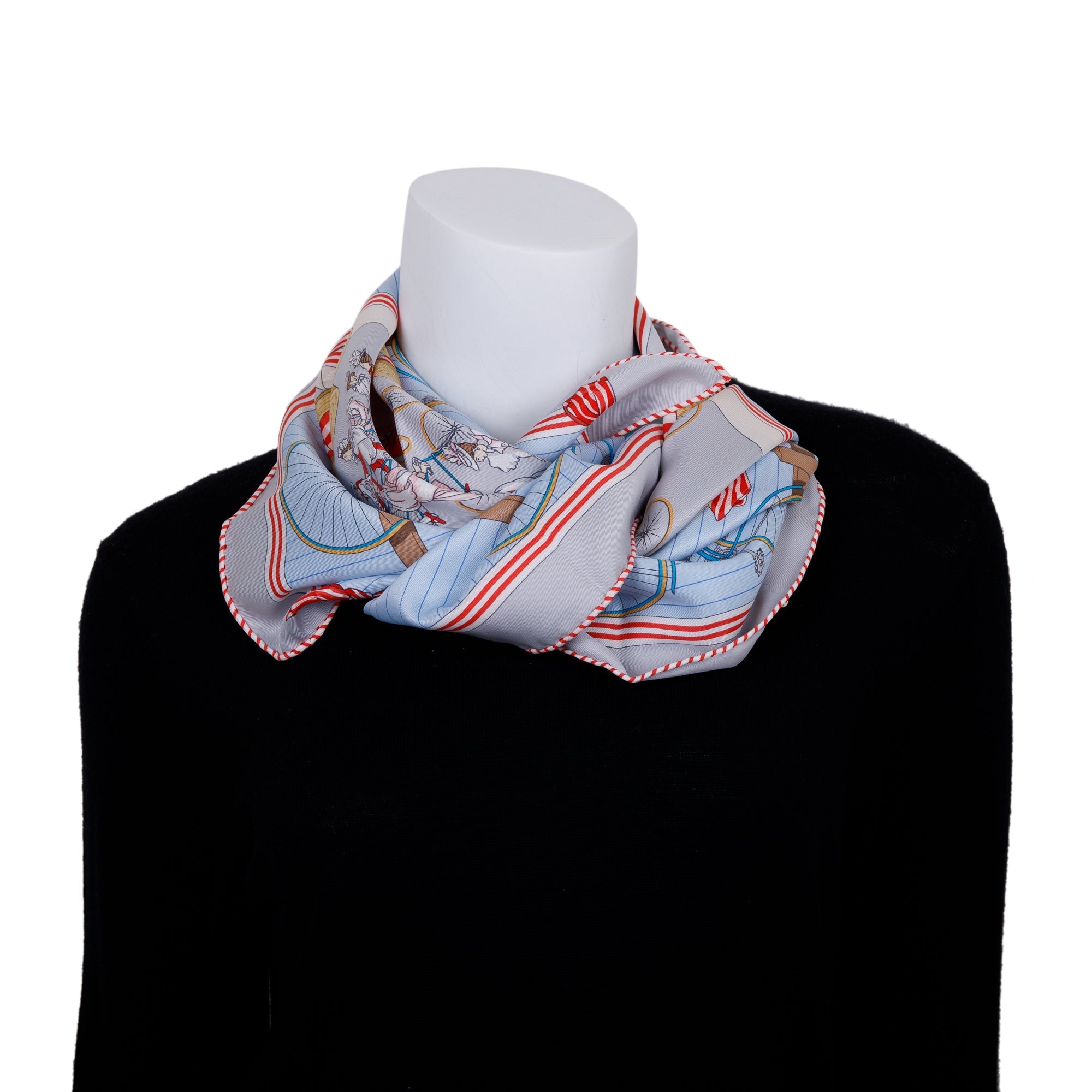 Hermes 'Les Becanes' Silk Scarf 70 w/ Box