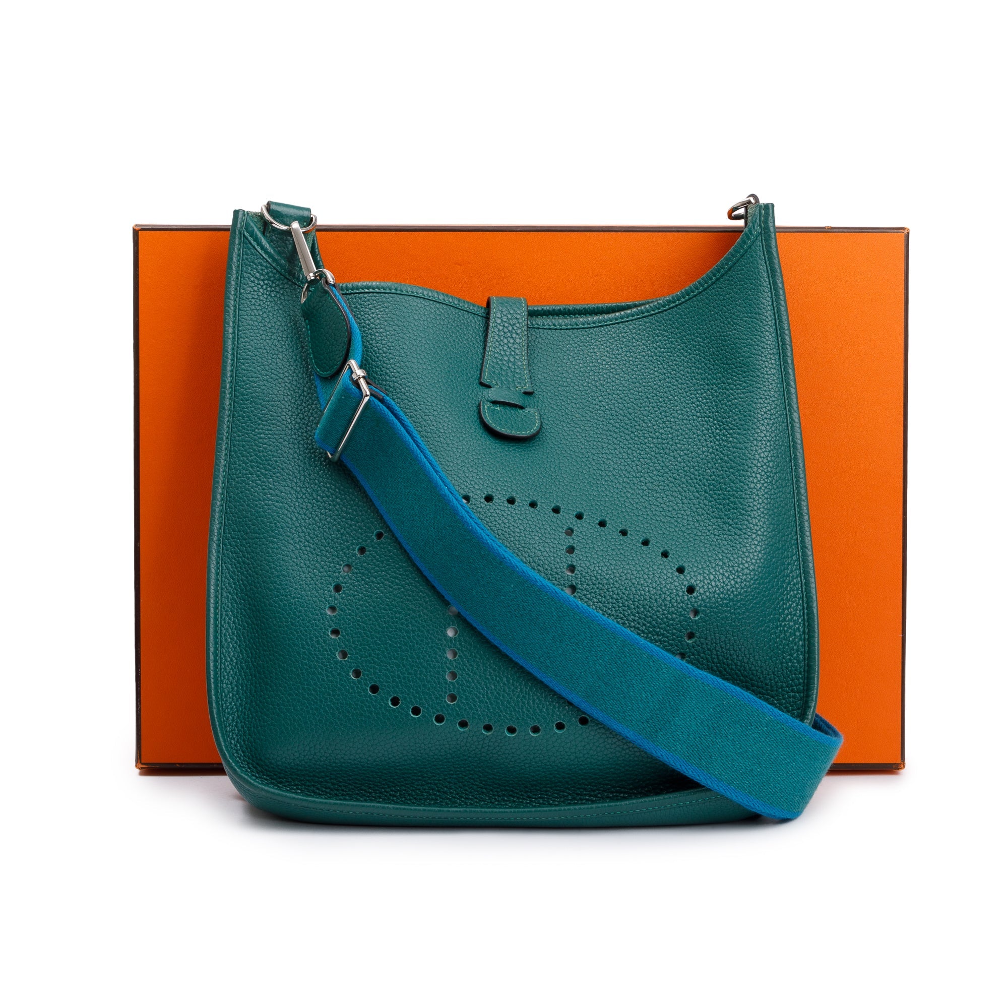 Hermes Malachite Clemence Evelyne III 29 Bag w/ Box