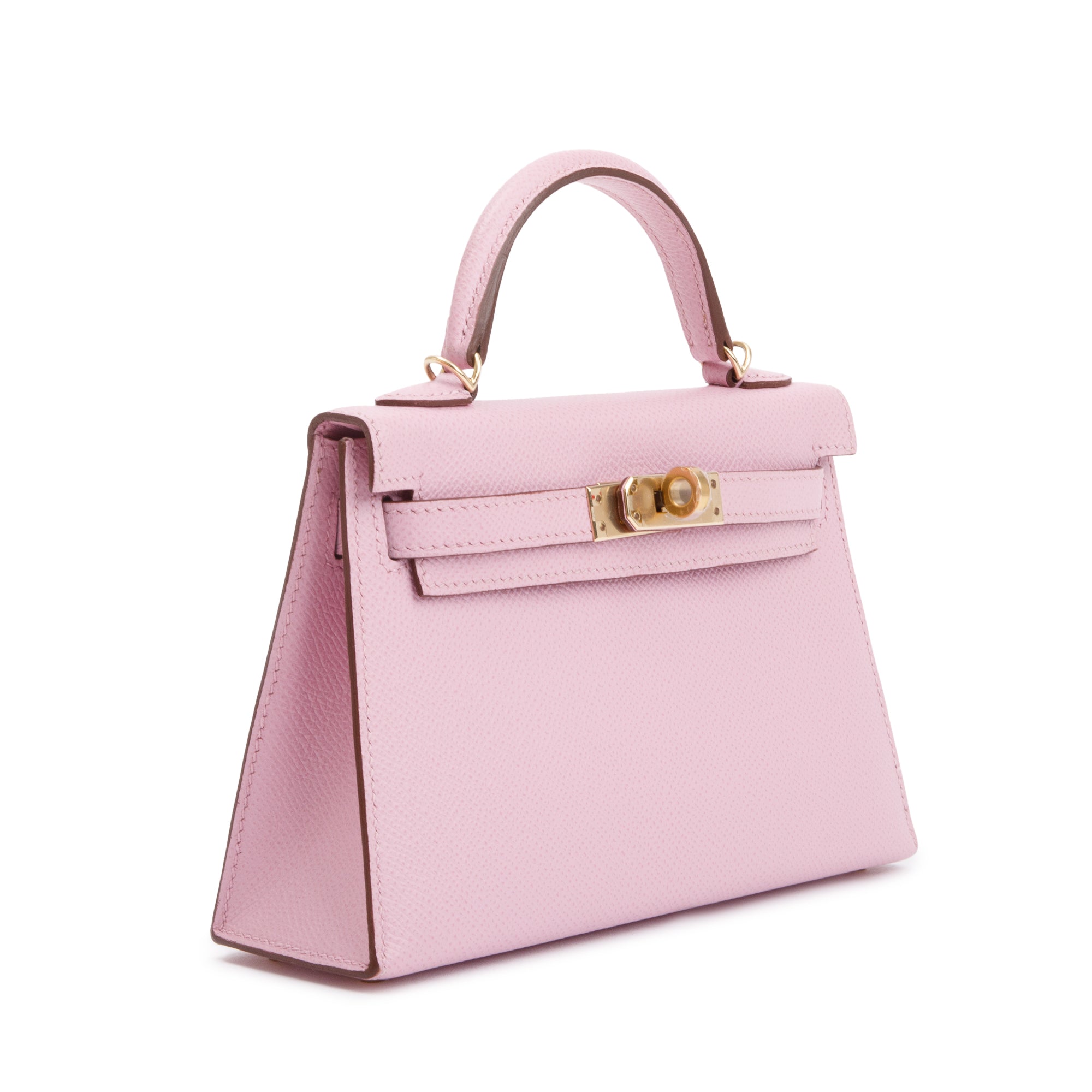 Hermes Mauve Sylvestre Epsom Leather Mini Kelly II Sellier 20 w/ Box & Strap