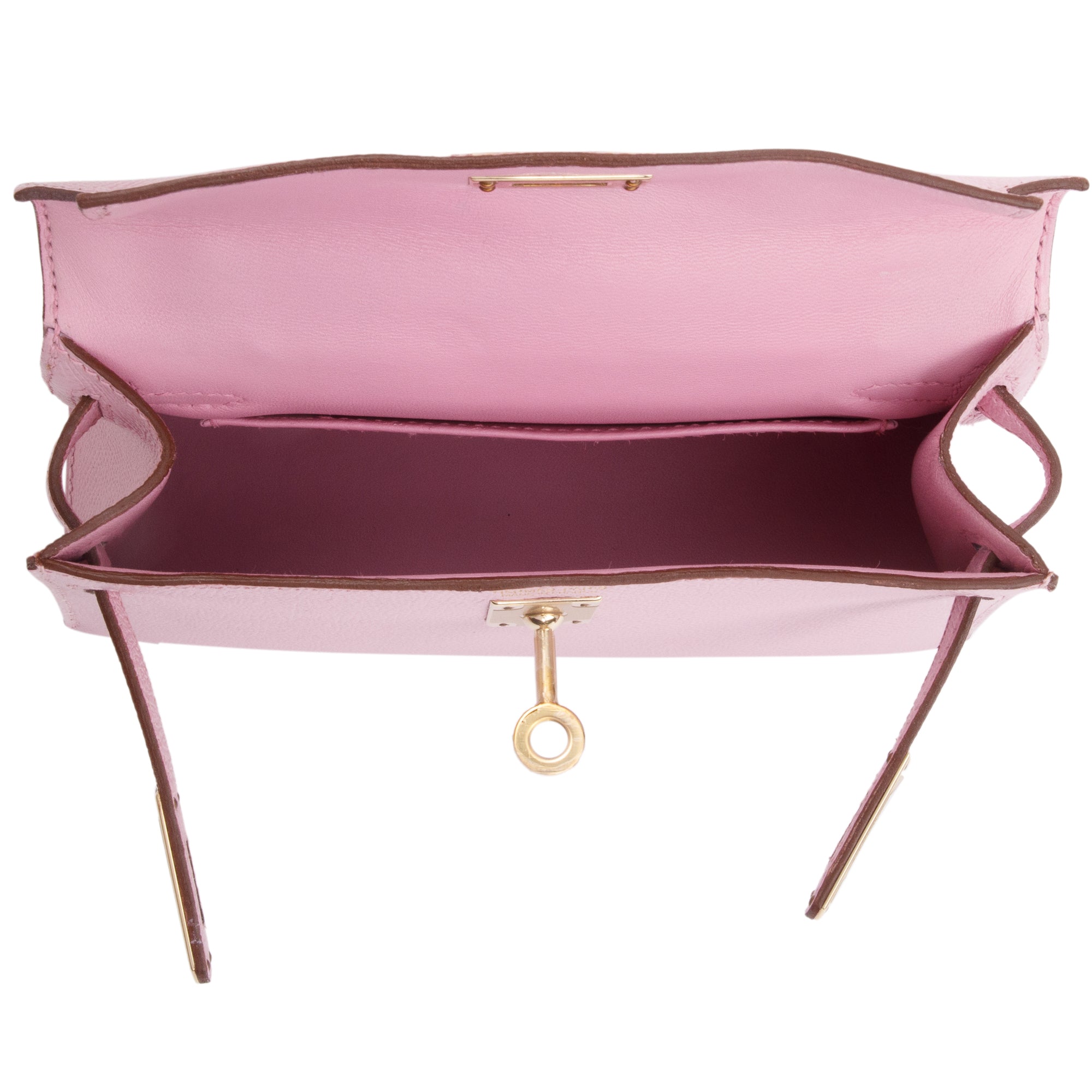 Hermes Mauve Sylvestre Epsom Leather Mini Kelly II Sellier 20 w/ Box & Strap