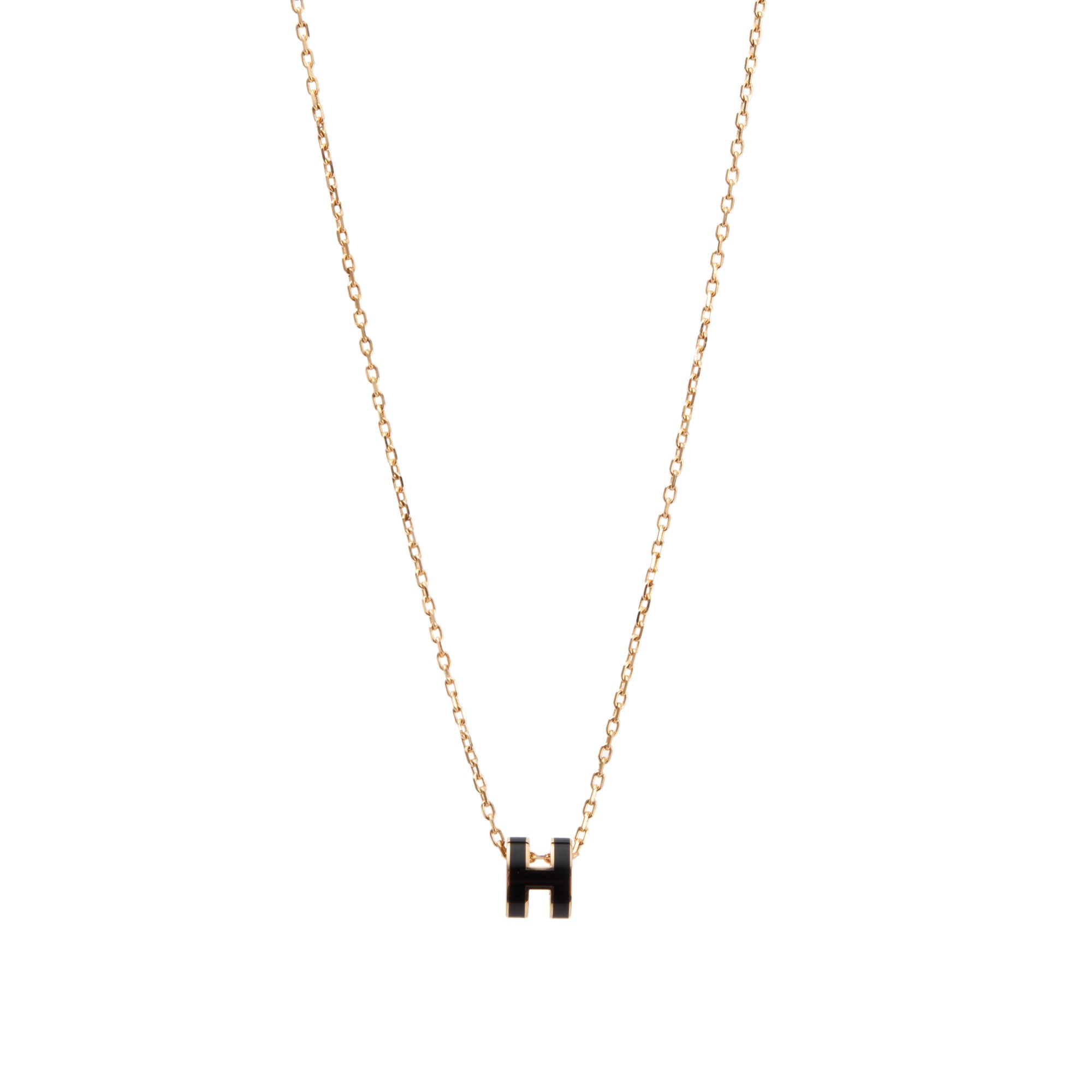 Hermes Mini Pop H Pendant Necklace w/ Box