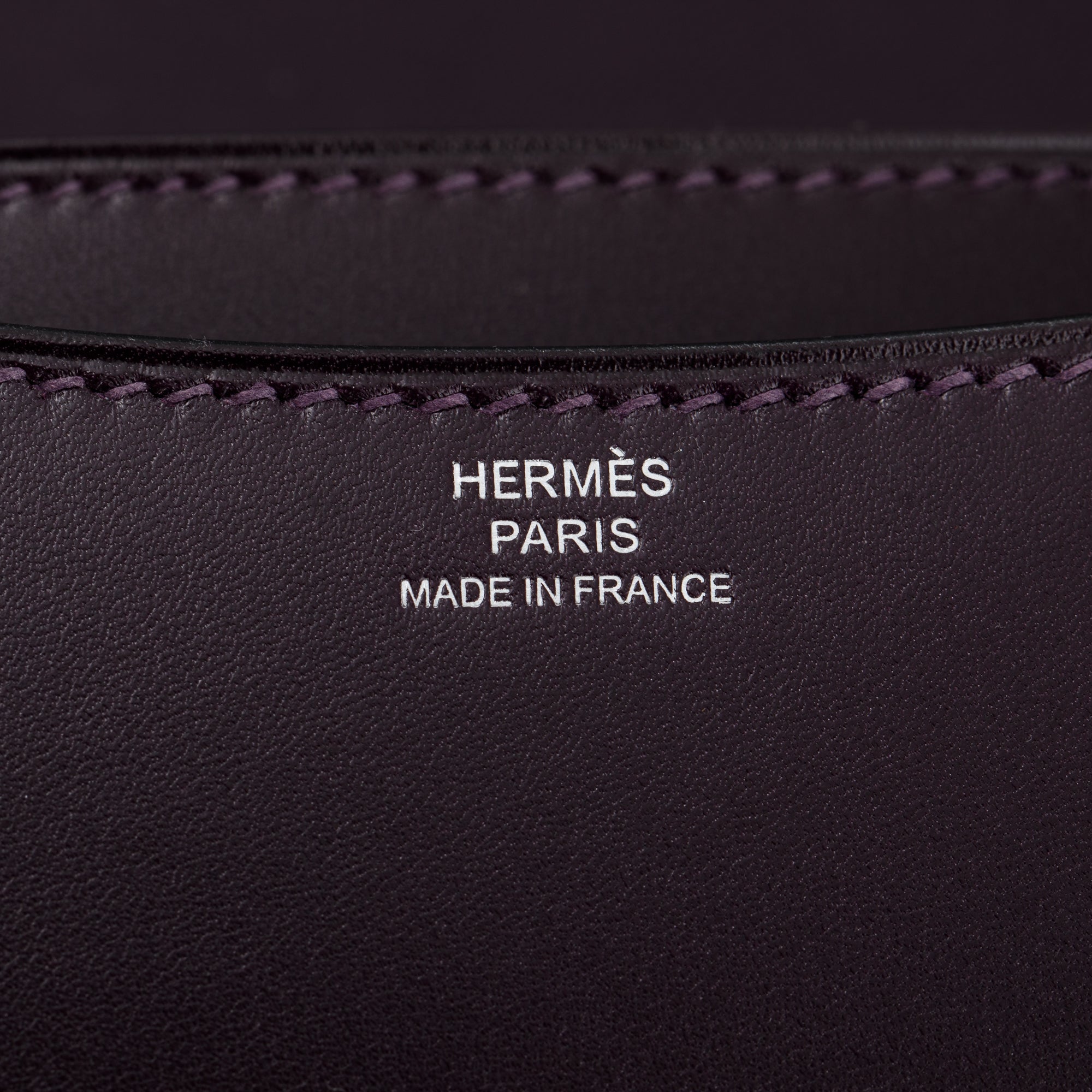 Hermes Mini Raisin Veau Box Leather Constance 18