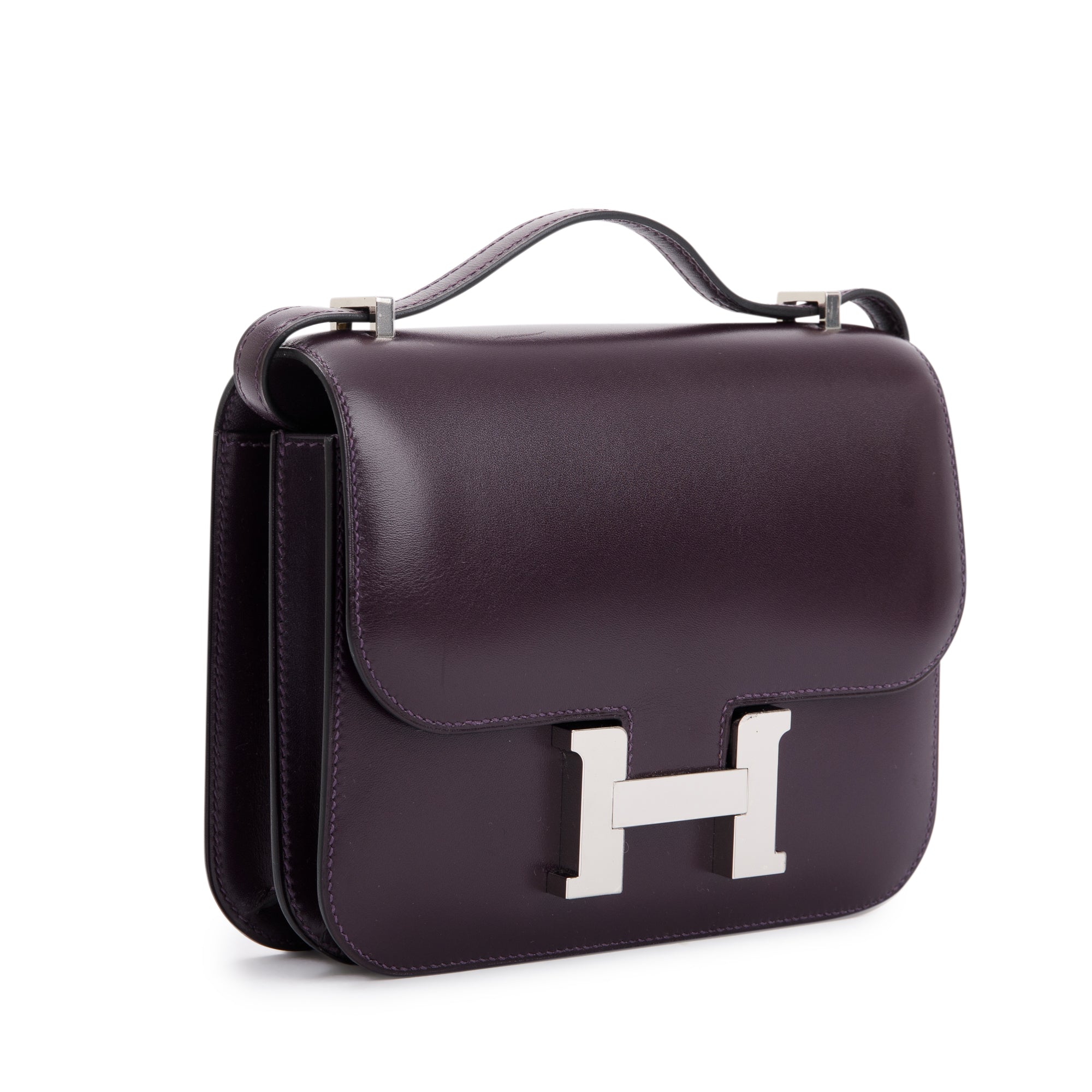 Hermes Mini Raisin Veau Box Leather Constance 18