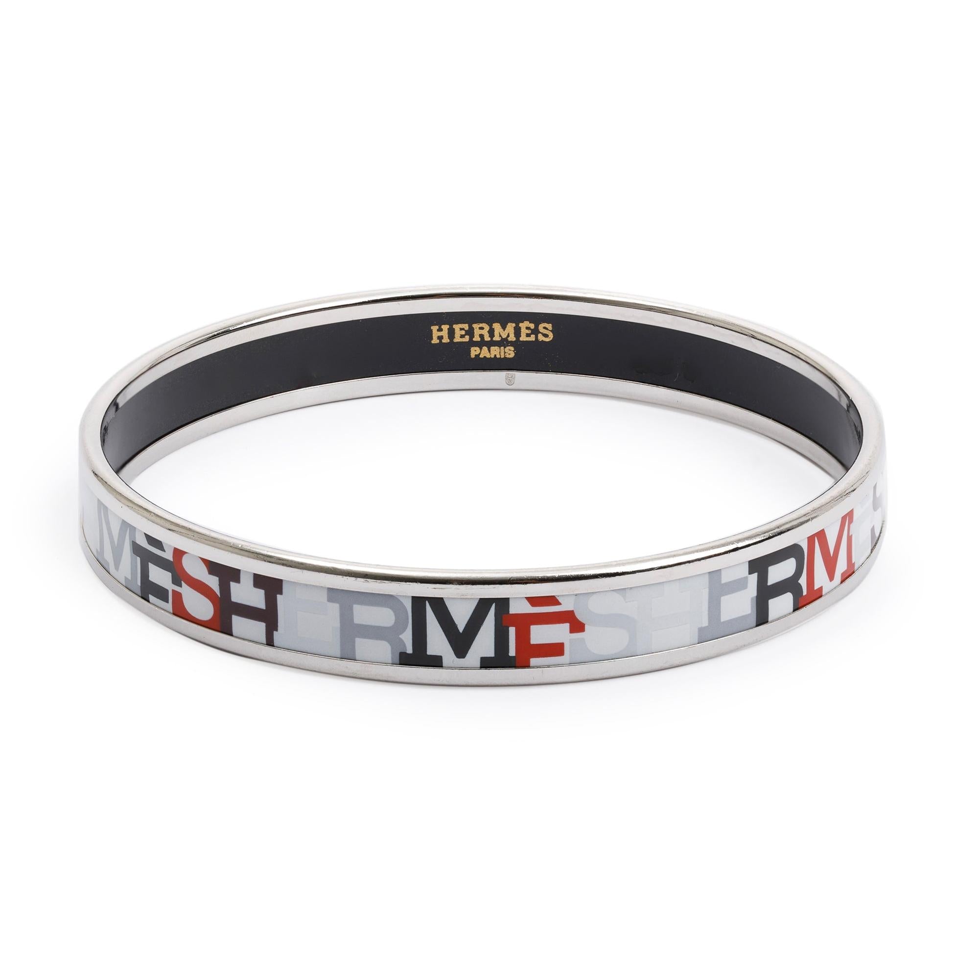 Hermes Narrow Enamel Bangle