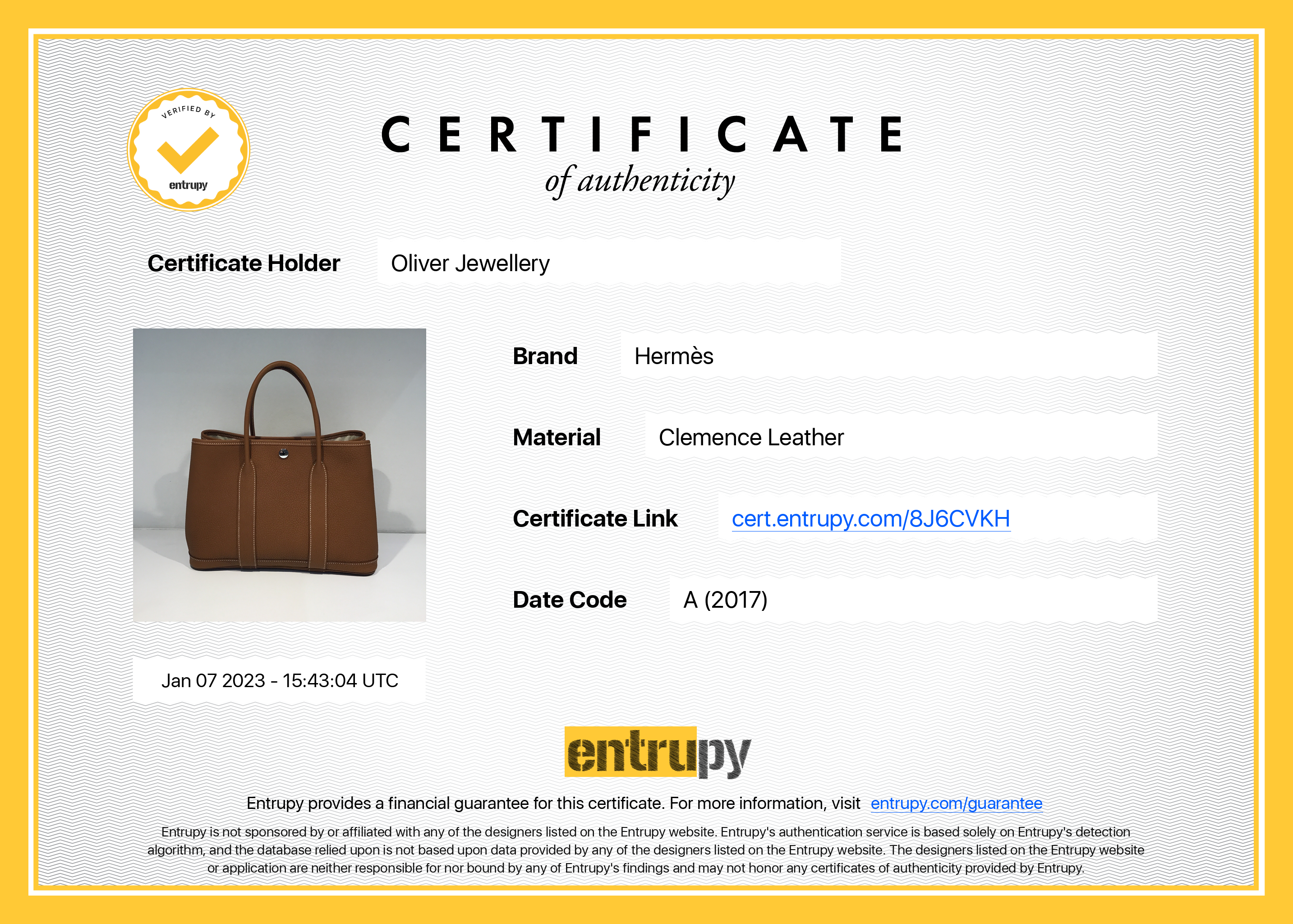 Hermes Negonda Garden Party 30