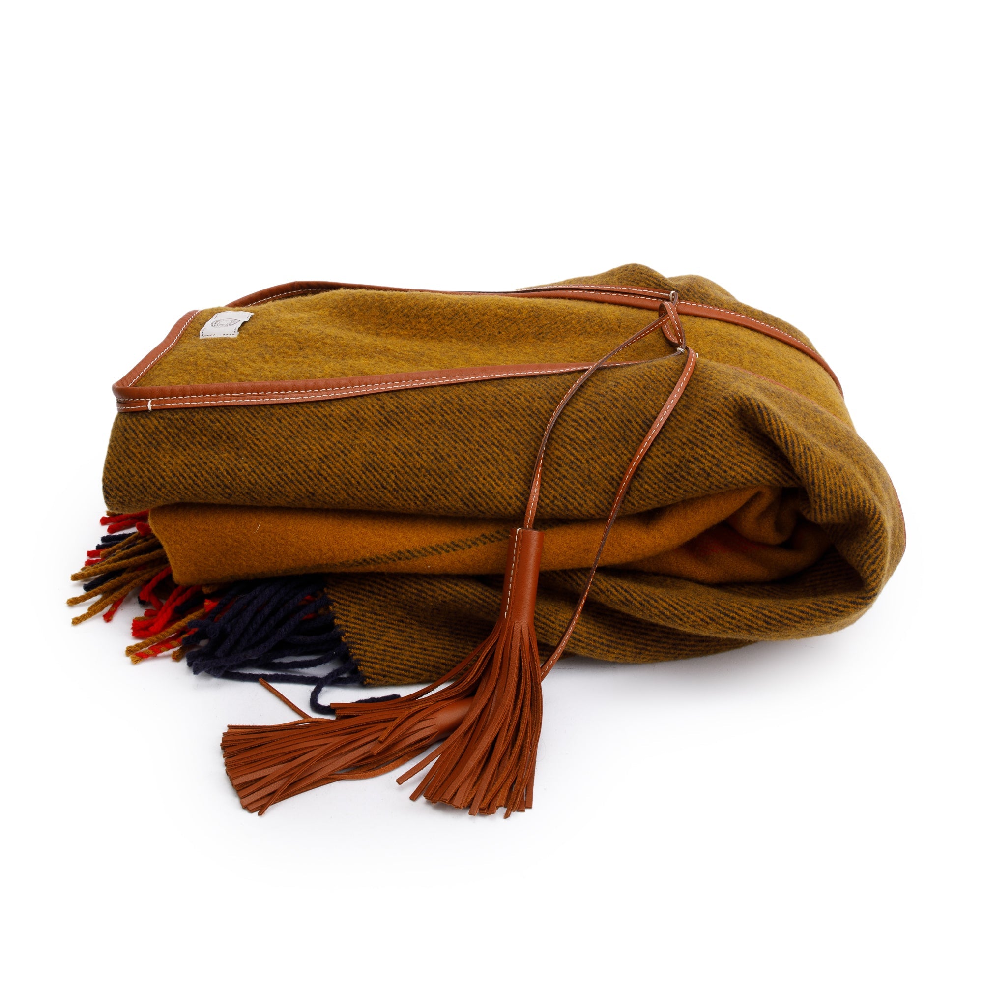 Hermes Neutral Calfskin Cashmere & Wool Highlands Poncho