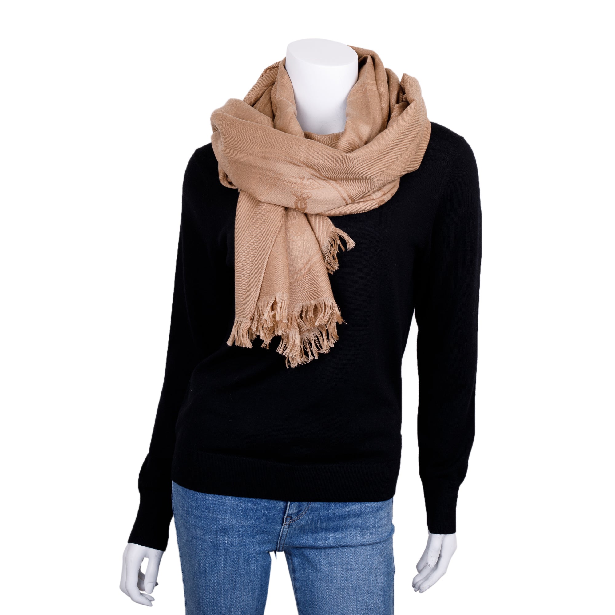 Hermes New Libris Cashmere & Silk Stole