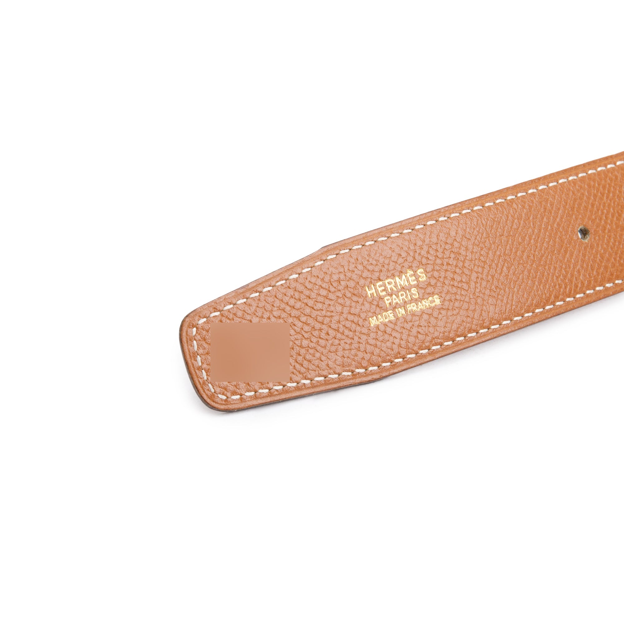 Hermes Noir Box Gold Togo Leather Reversible 32 mm Jockey Belt Kit 85 w/ Box