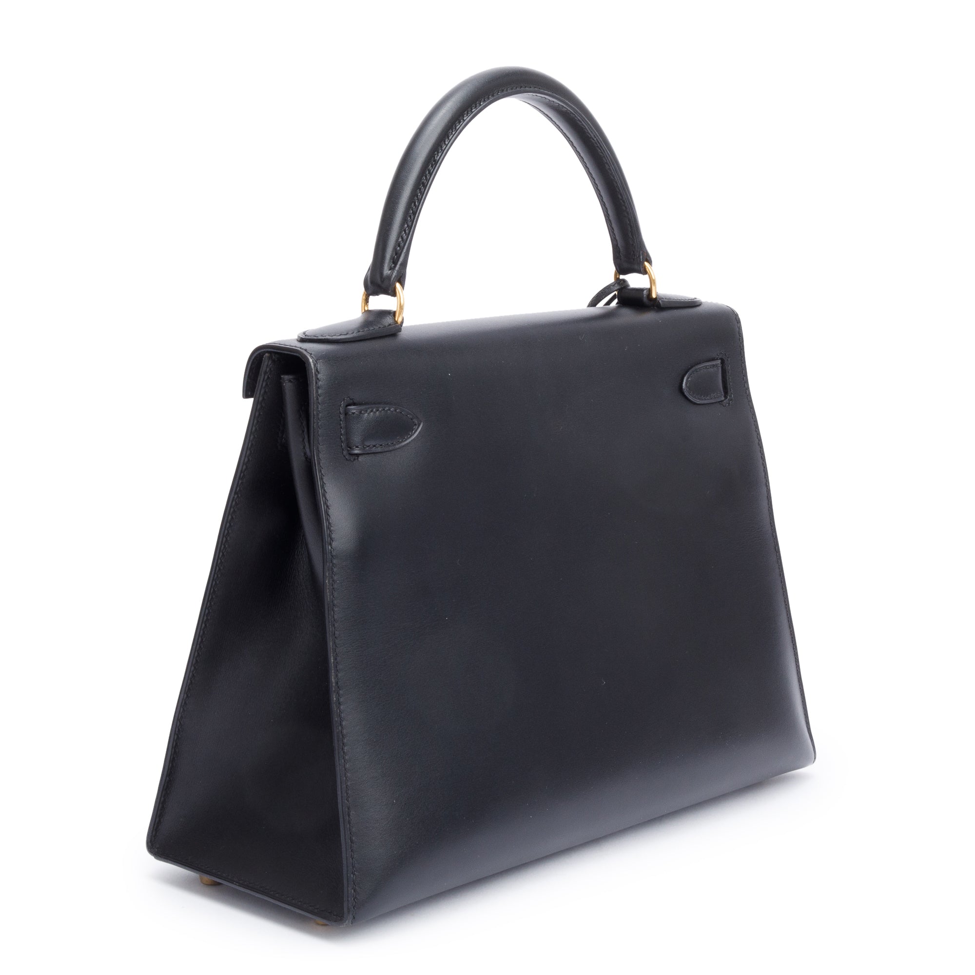 Hermes Noir Box Leather Kelly Sellier 28