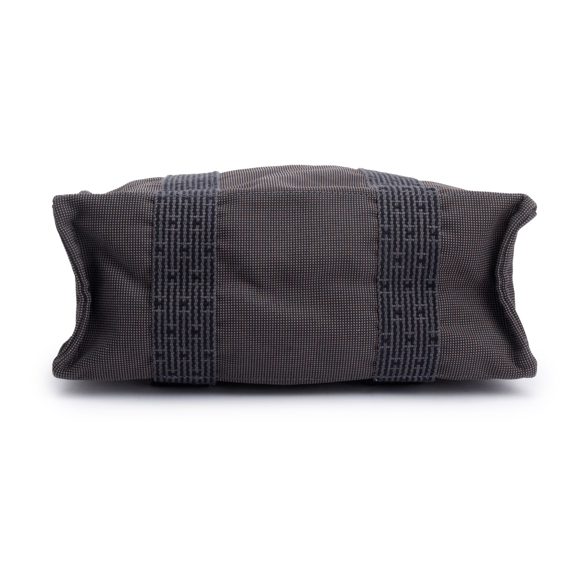 Hermes Noir Graphite Toile H Canvas Herline Backpack