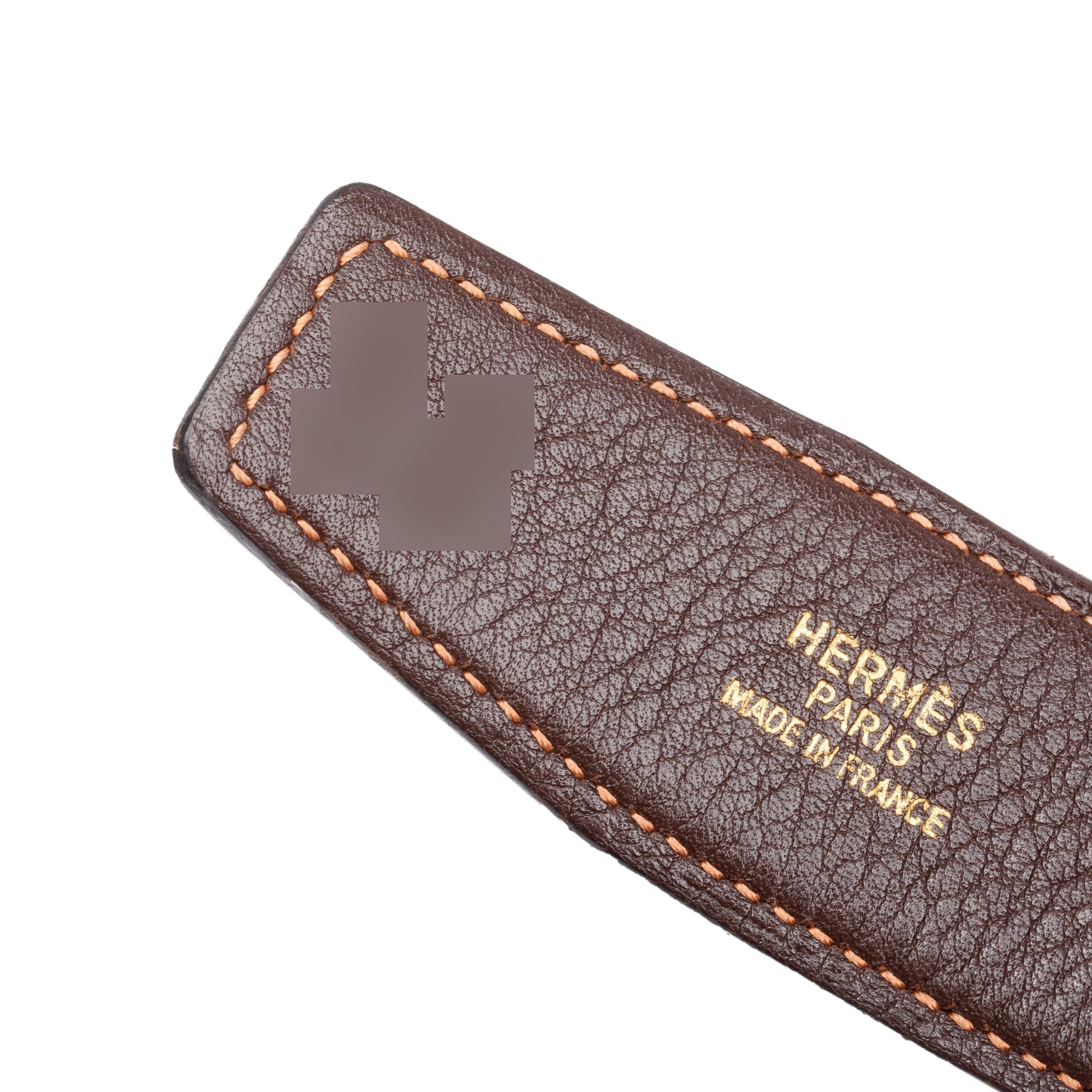 Hermes Noir Swift Chocolate Epsom Leather Reversible 32 mm Admiral Belt Kit 100