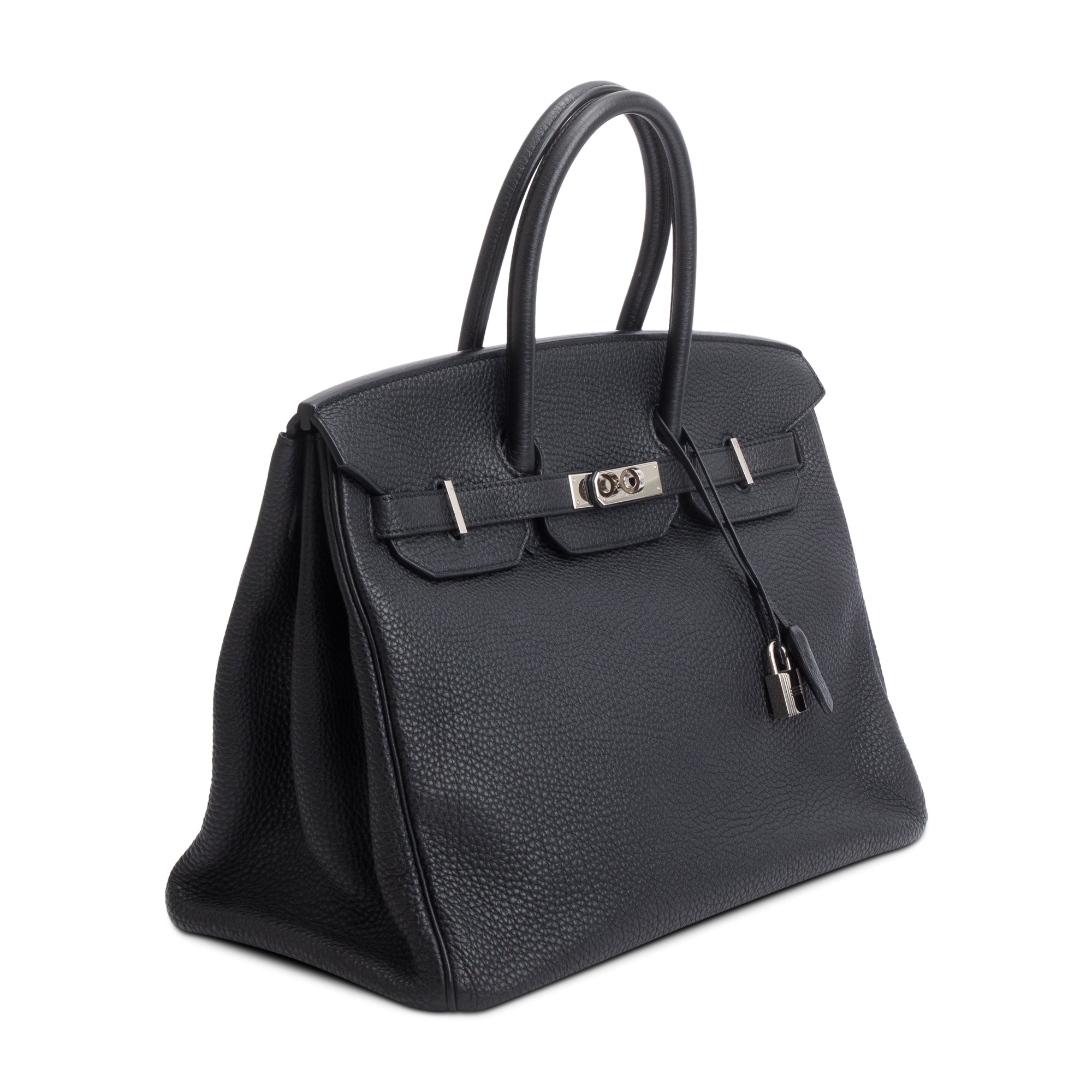 Hermes Noir Taurillon Clemence Birkin 35
