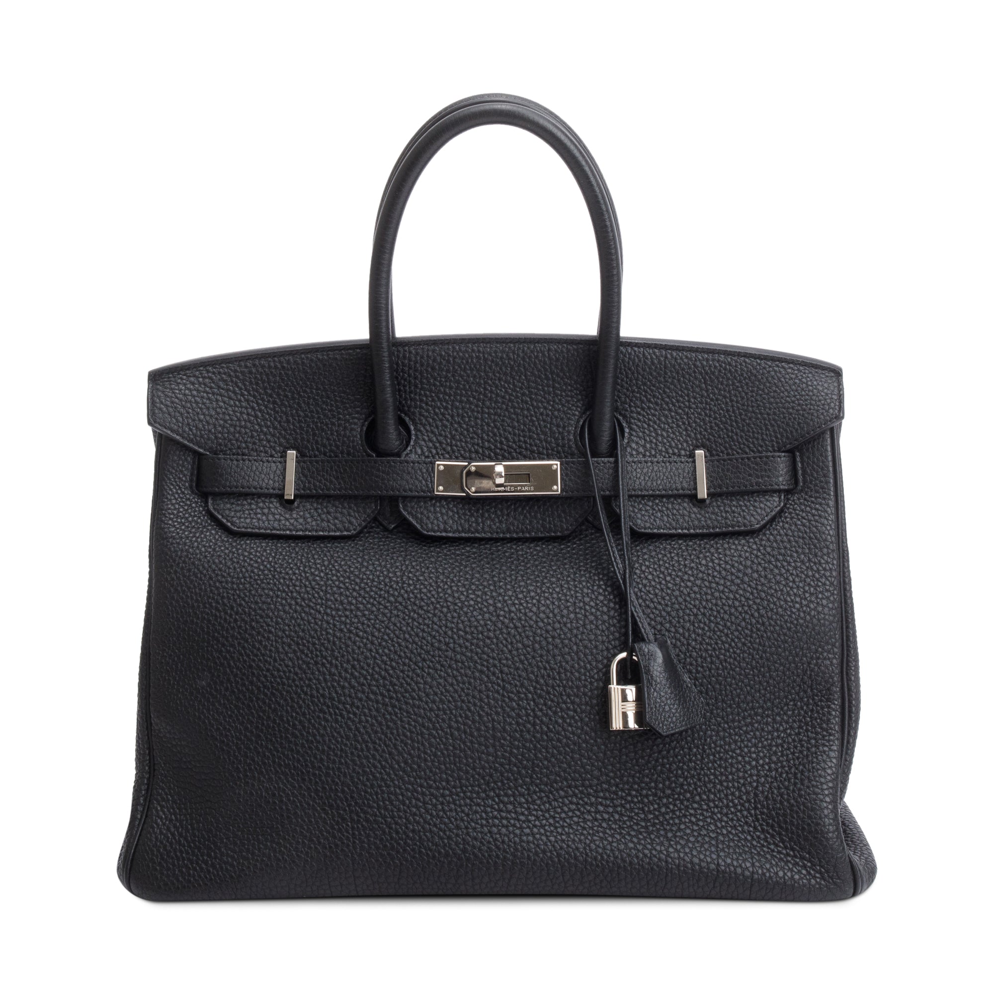 Hermes Noir Taurillon Clemence Birkin 35