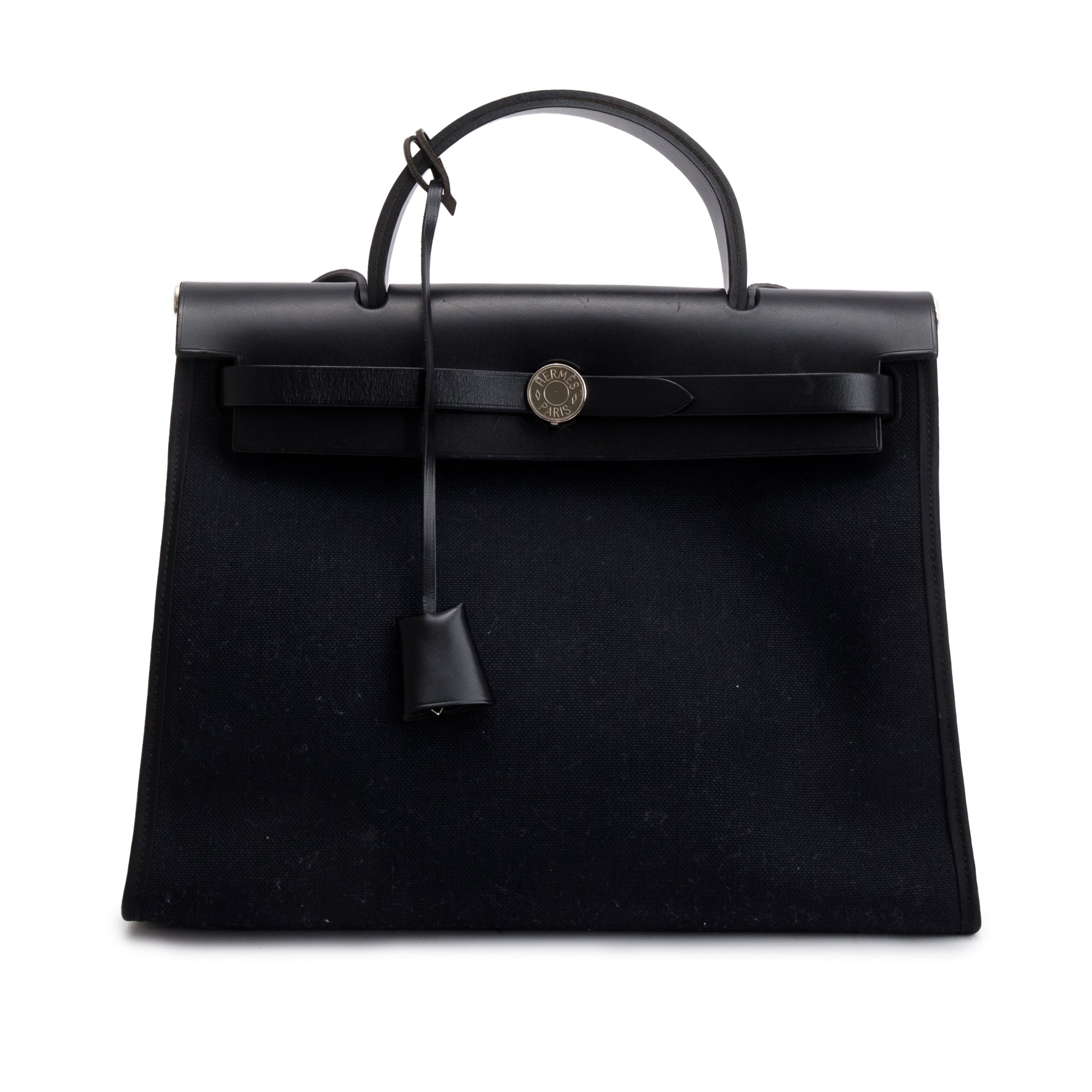 Hermes Noir Toile Militaire Vache Hunter Herbag Zip 31