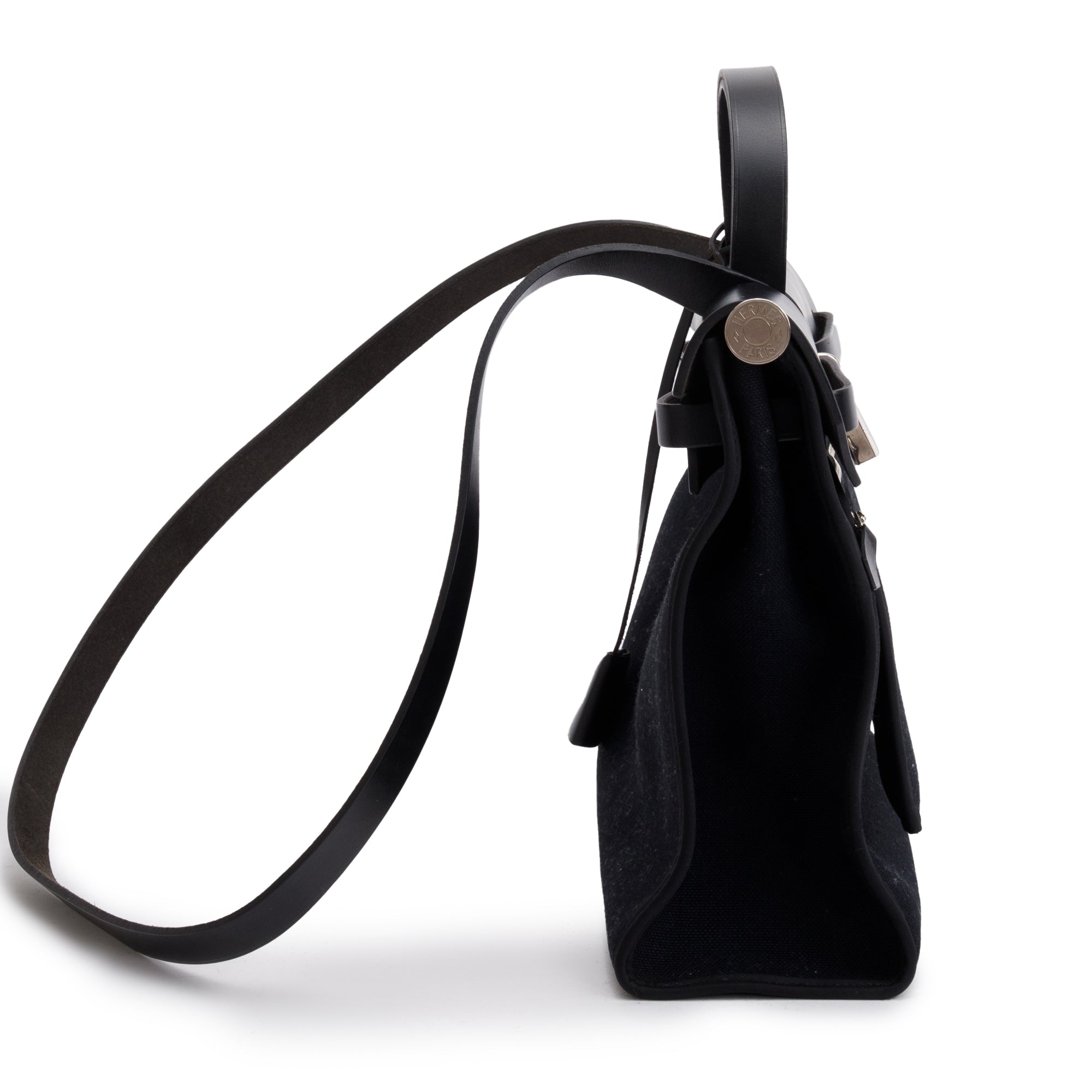 Hermes Noir Toile Militaire Vache Hunter Herbag Zip 31