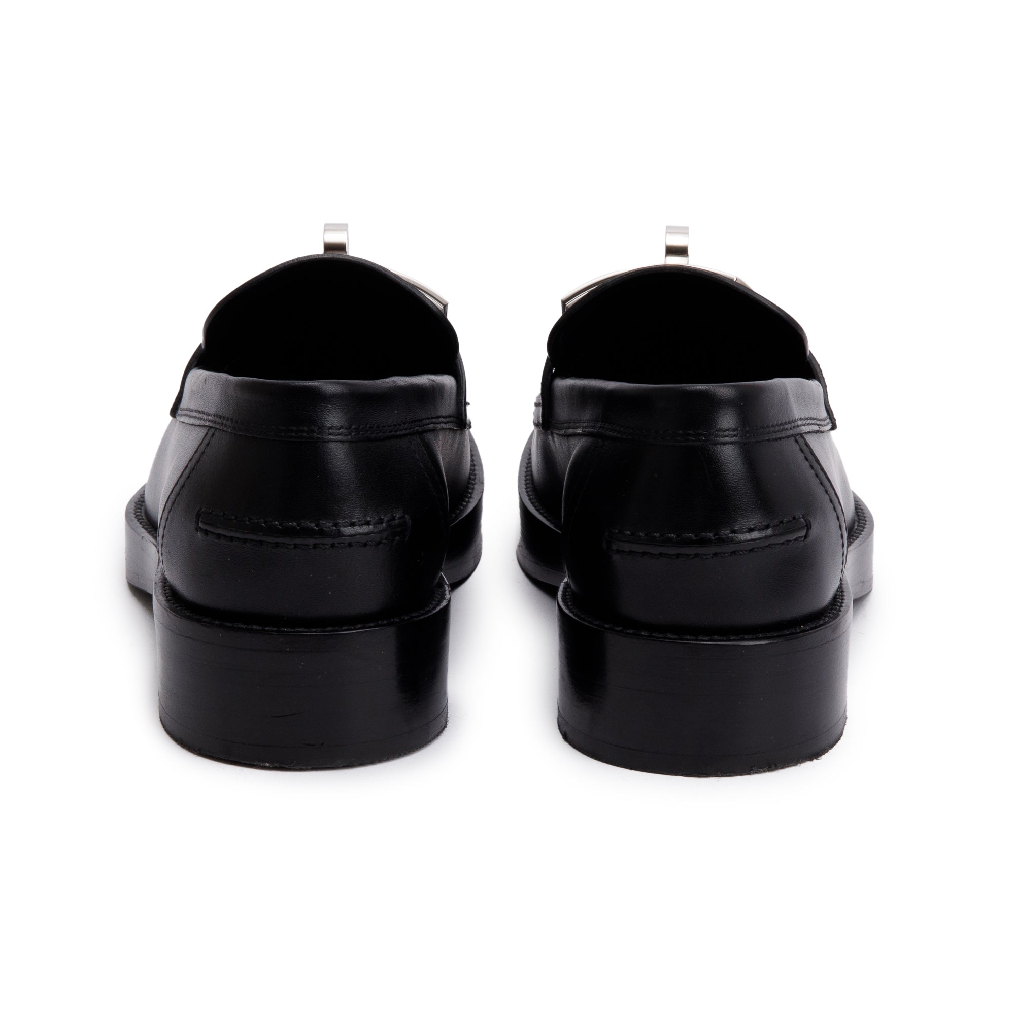 Hermes Noir Veau Box Leather Mocassins Hot Loafer, Size 37 w/ Box