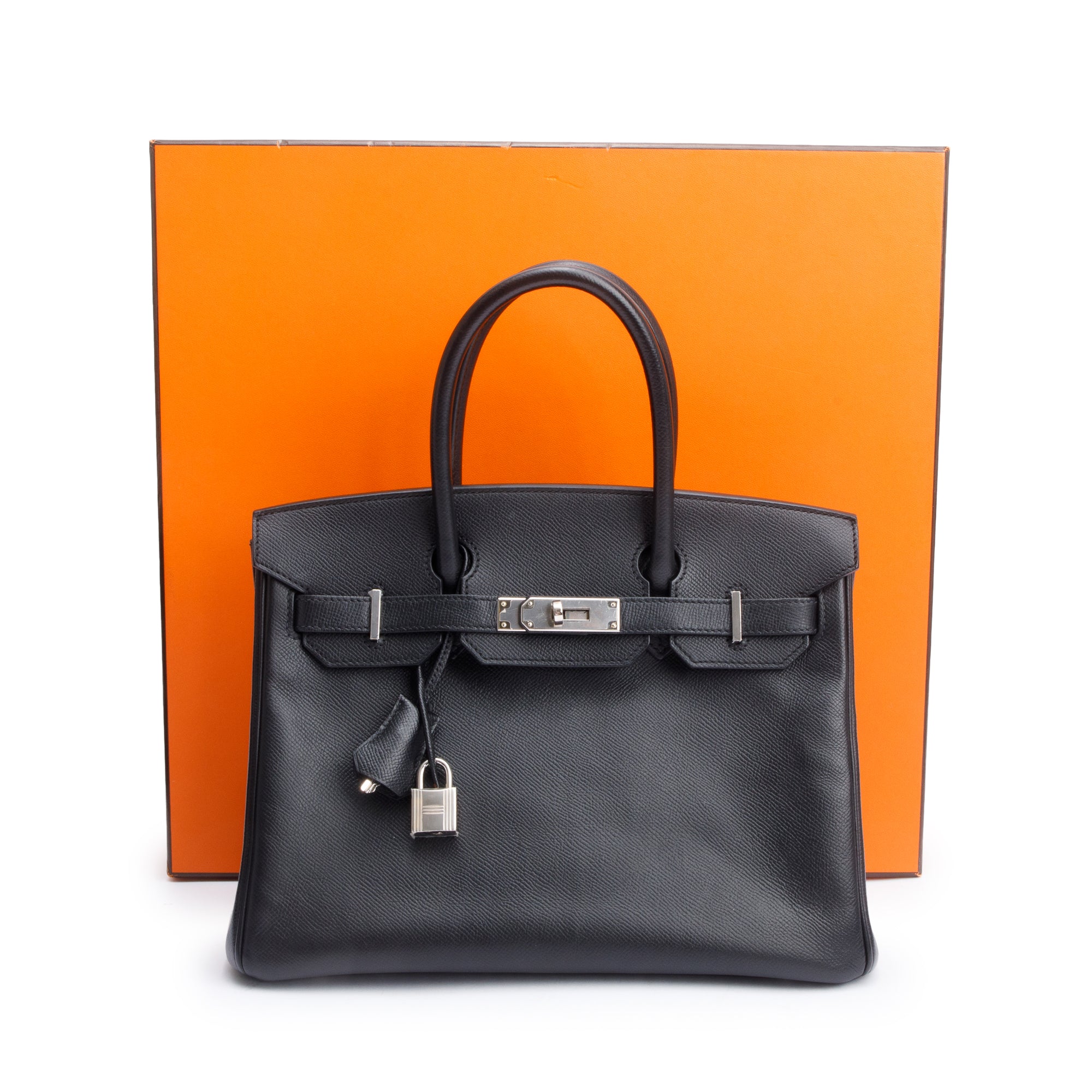 Hermes Noir Veau Epsom Birkin 30 w/ Box