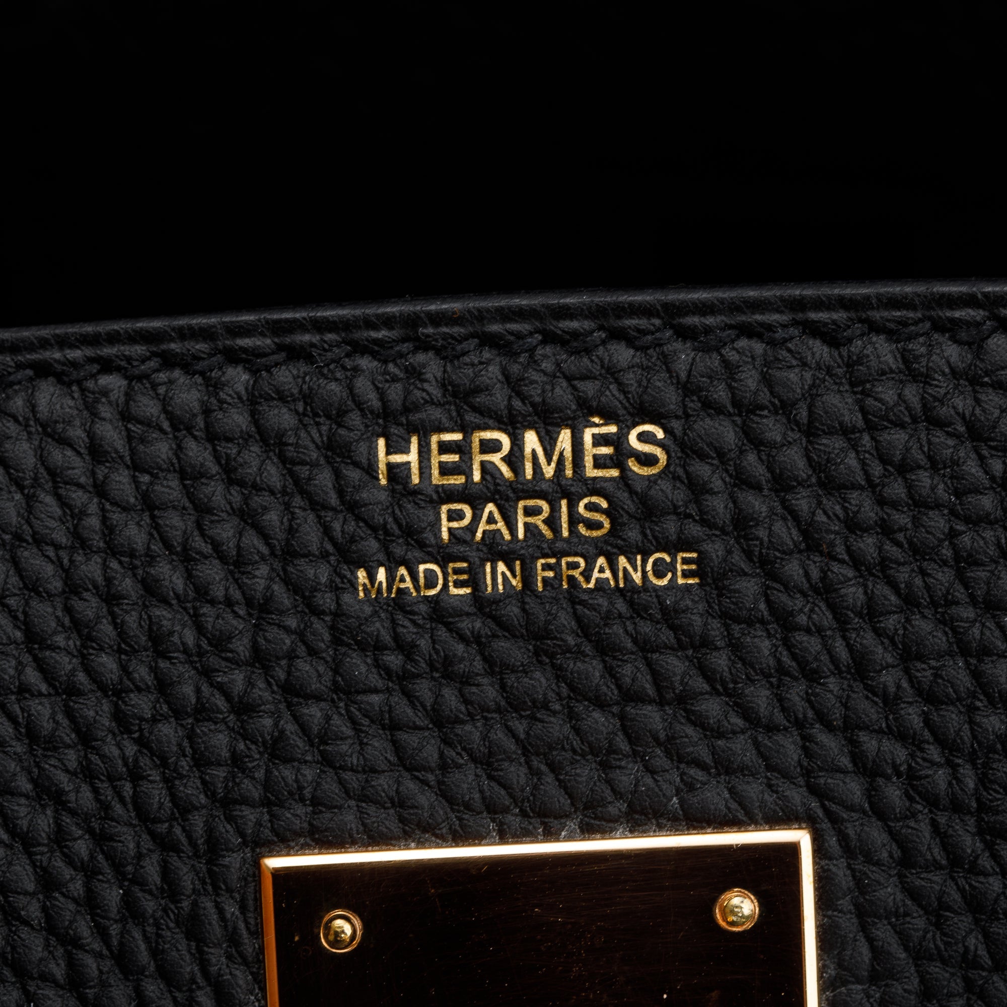Hermes Noir Veau Togo Birkin 30 w/ Box