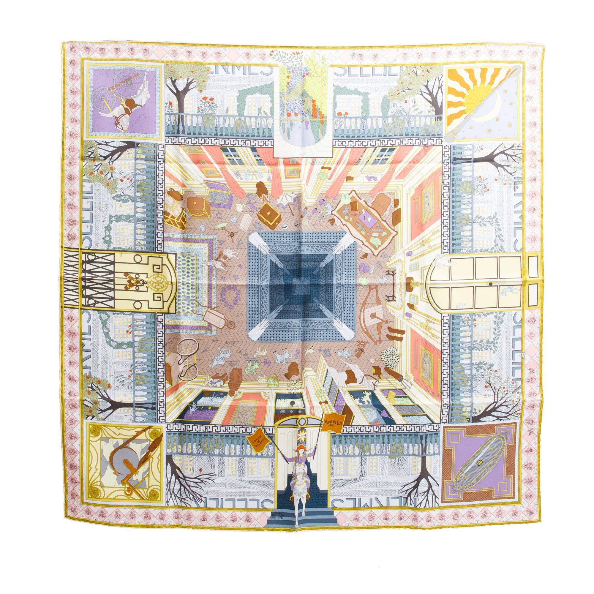 Hermes 'Objects de Curiosite' Silk Scarf 90 w/ Box