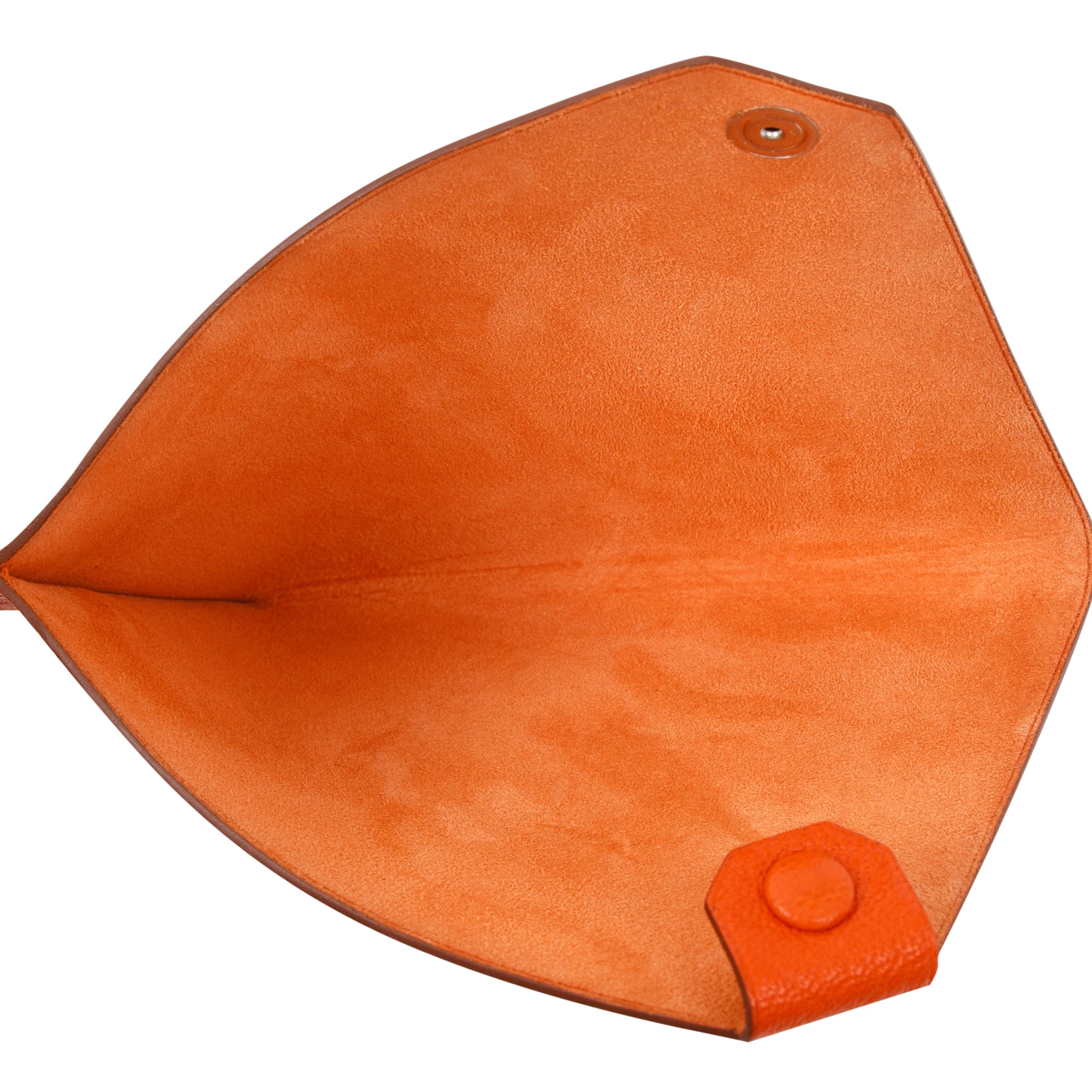 Hermes Orange Chevre Mysore Tarmac PM Passport Holder w/ Box