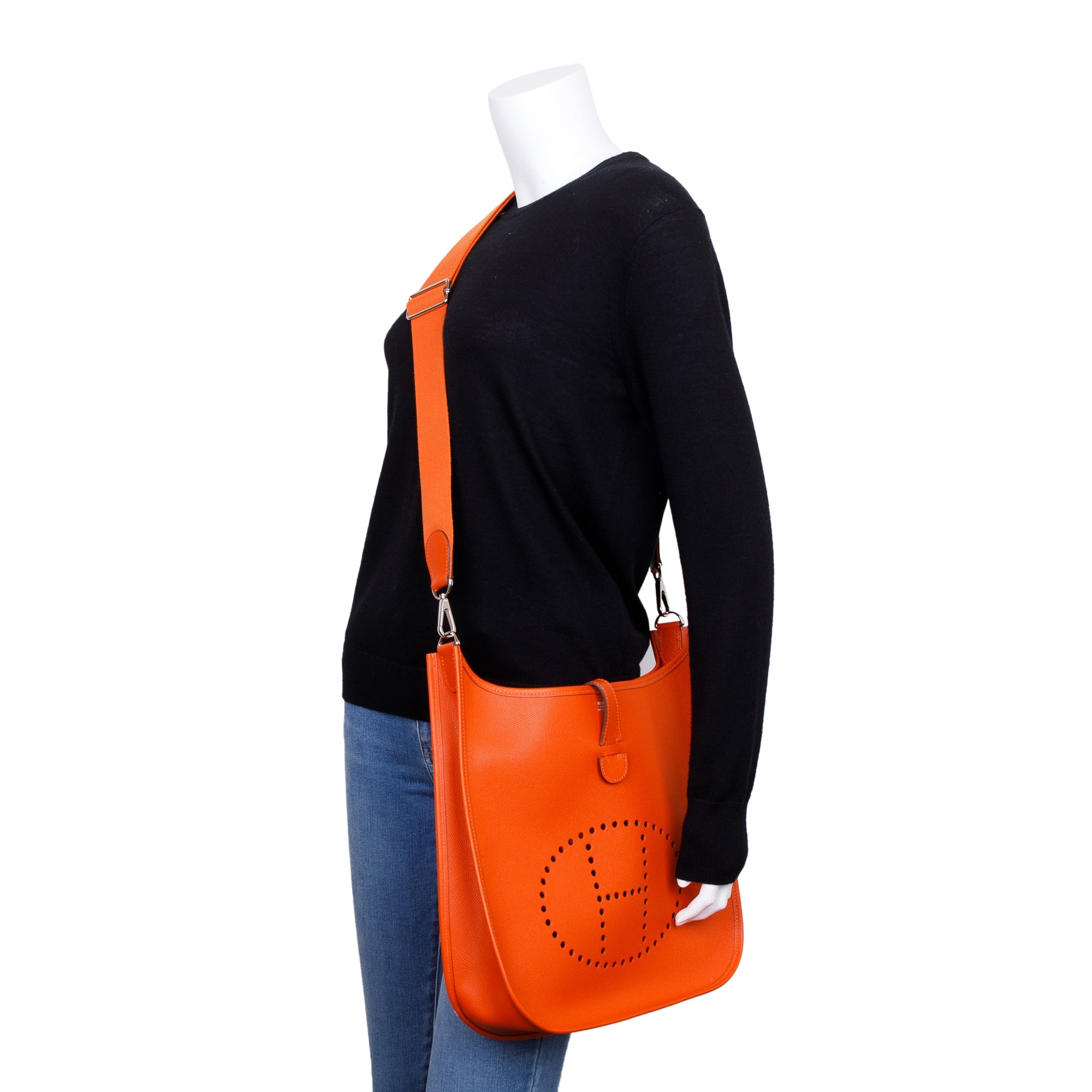 Hermes Orange Epsom Evelyne III 33