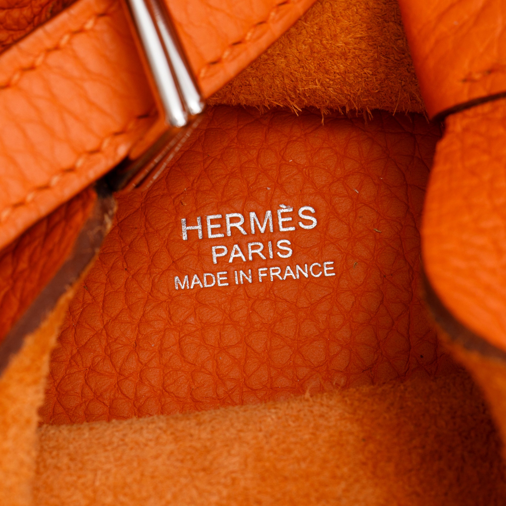 Hermes Orange H Taurillon Clemence Picotin Lock 18