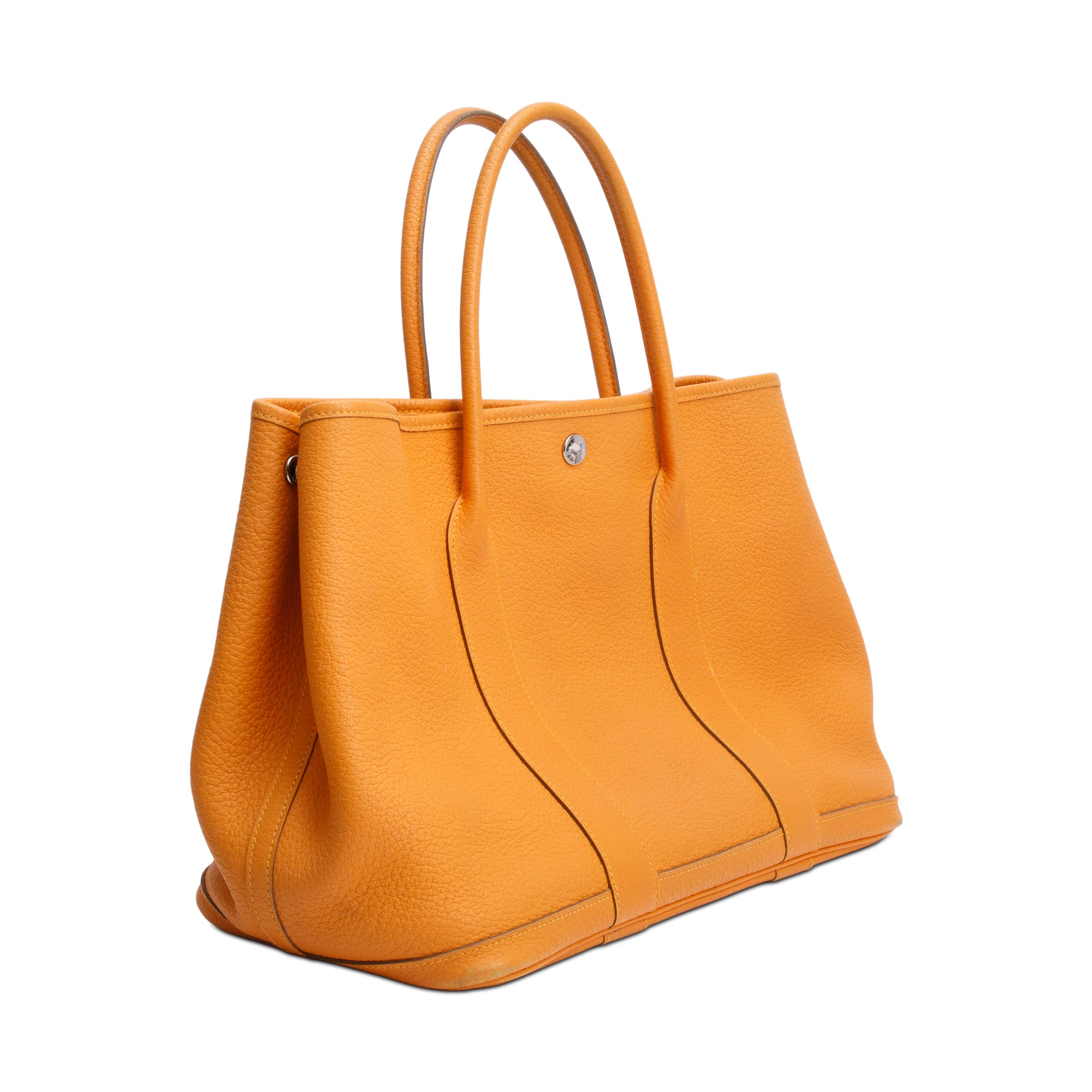 Hermes Orange Negonda Leather Garden Party 36