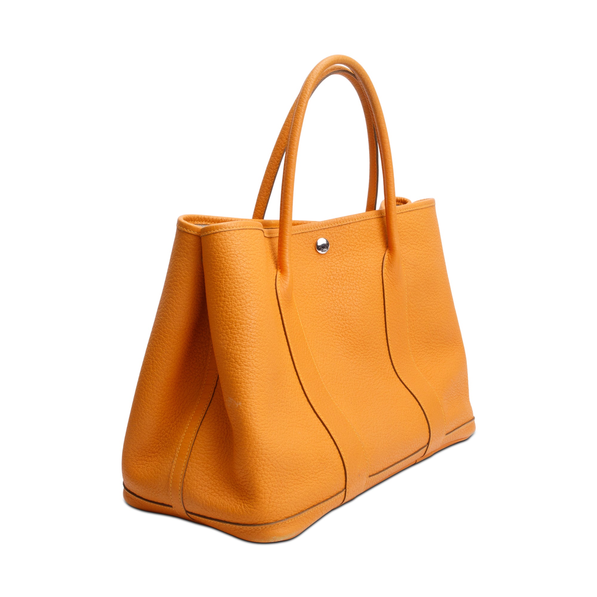 Hermes Orange Negonda Leather Garden Party 36