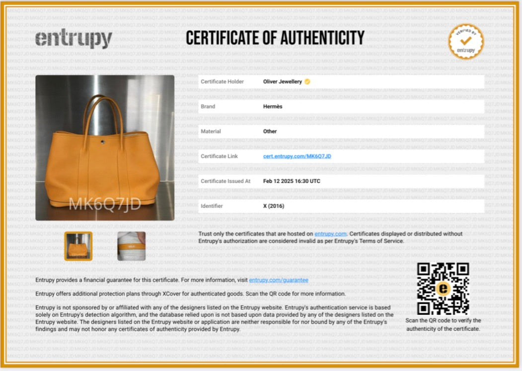 Hermes Orange Negonda Leather Garden Party 36