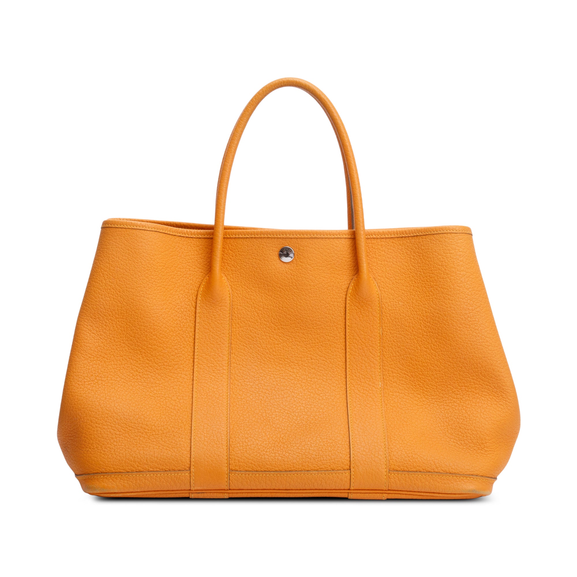 Hermes Orange Negonda Leather Garden Party 36