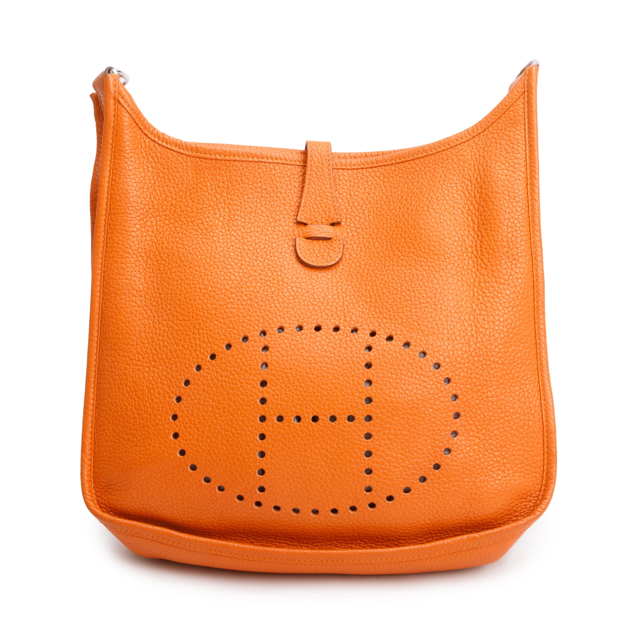 Hermes Orange Taurillon Clemence Evelyne III 29 Bag