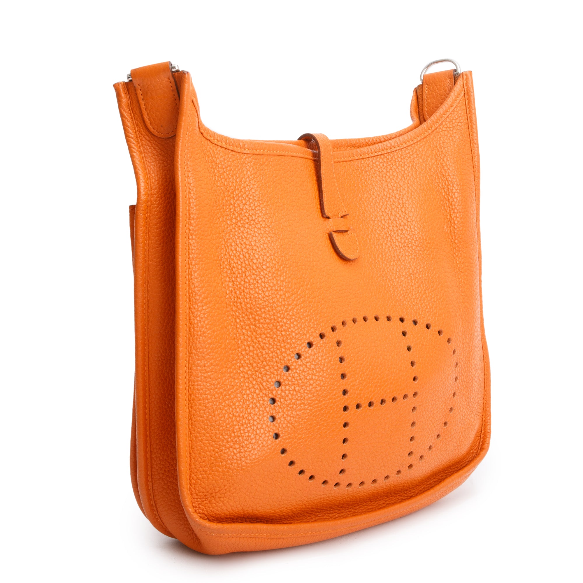 Hermes Orange Taurillon Clemence Evelyne III 29 Bag