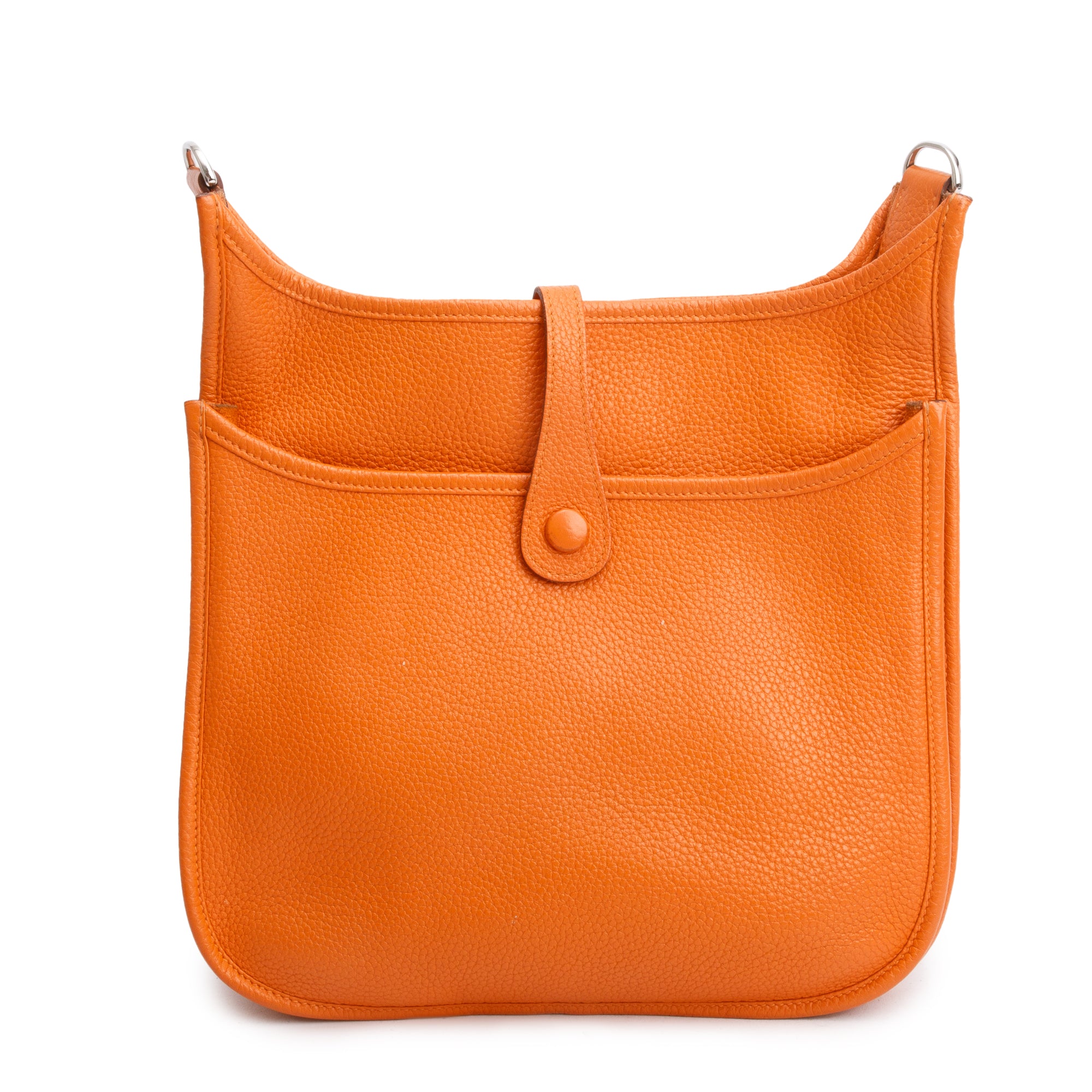 Hermes Orange Taurillon Clemence Evelyne III 29 Bag