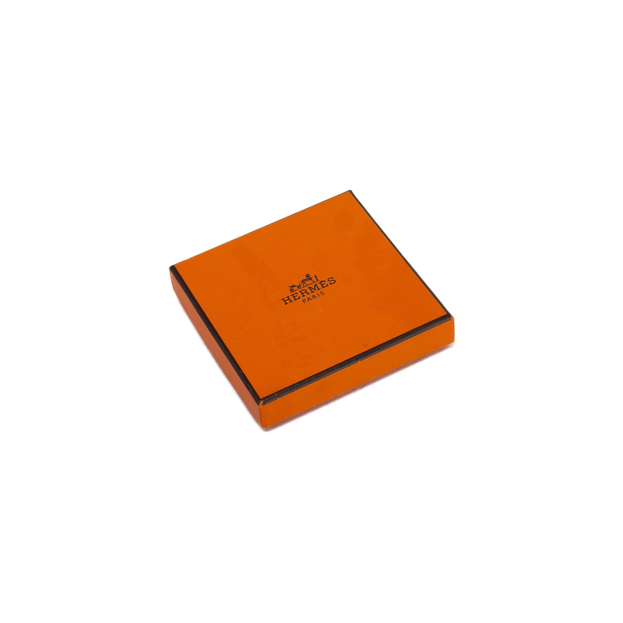 Hermes Palladium Plated Black & White Enamel 12 MM Clic H Bracelet w/ Box