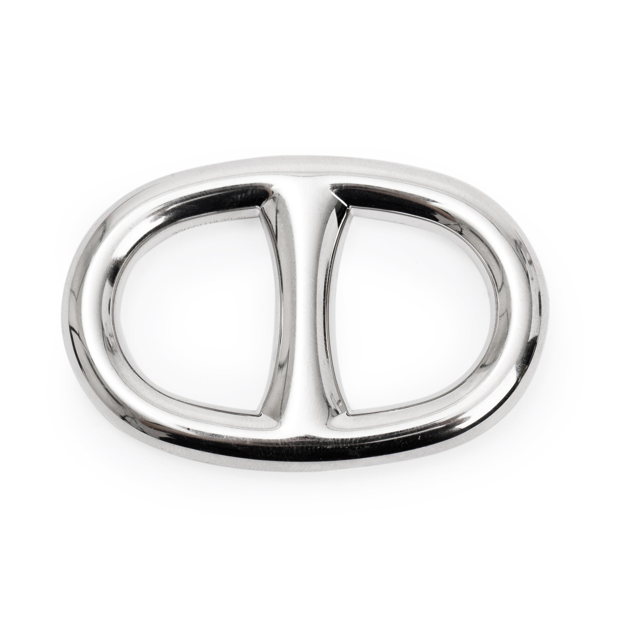 Hermes Palladium-Plated Chaine D'Ancre Scarf Ring w/ Box