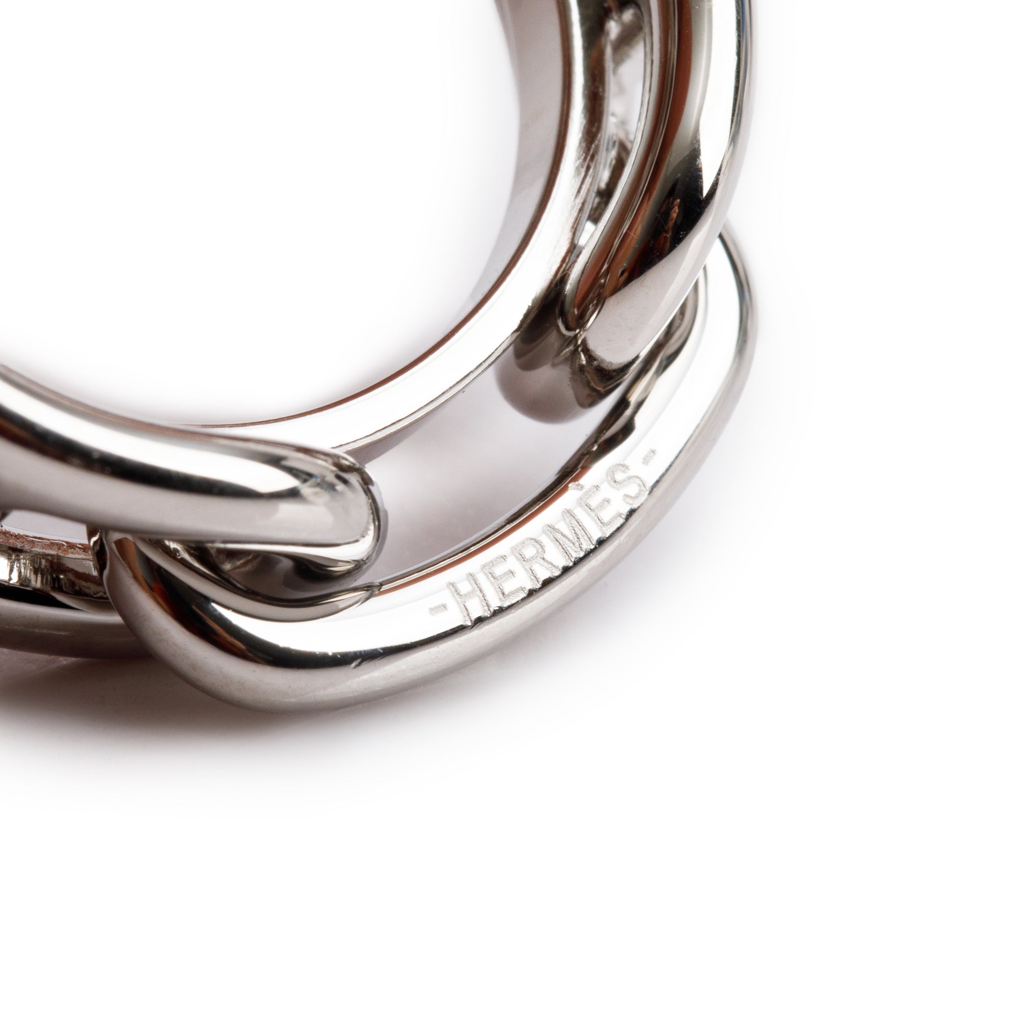 Hermes Palladium-Plated Metal Regate Scarf Ring