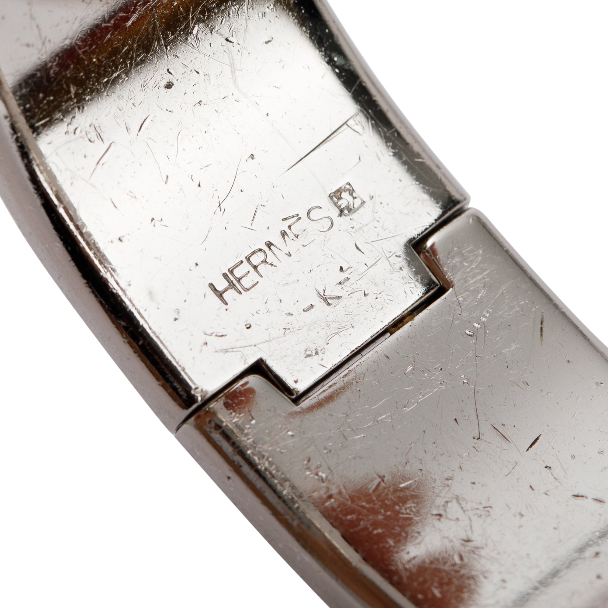 Hermes Palladium-Plated Pink Enamel Clic Clac H Bracelet