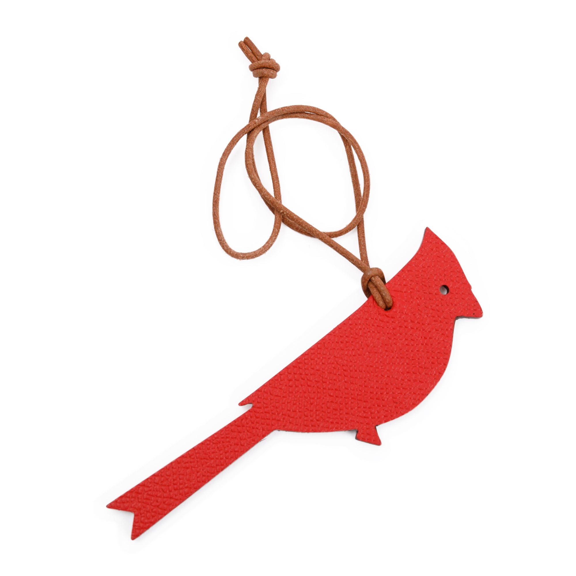 Hermes Petit H Bird Leather Bag Charm