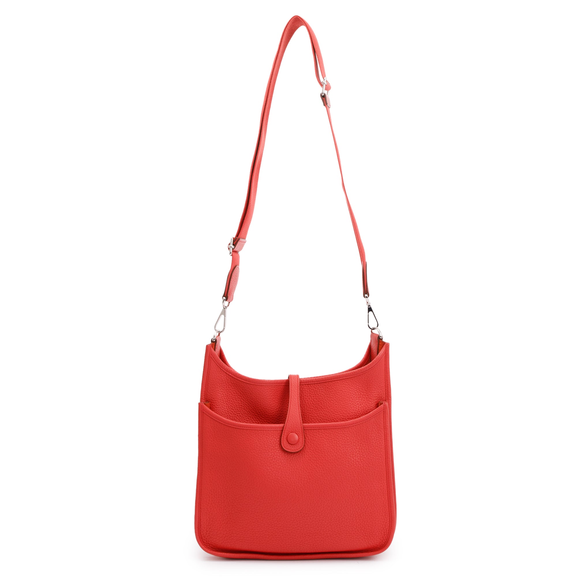 Hermes Pivoine Rouge Taurillon Clemence Evelyne III 29 Bag