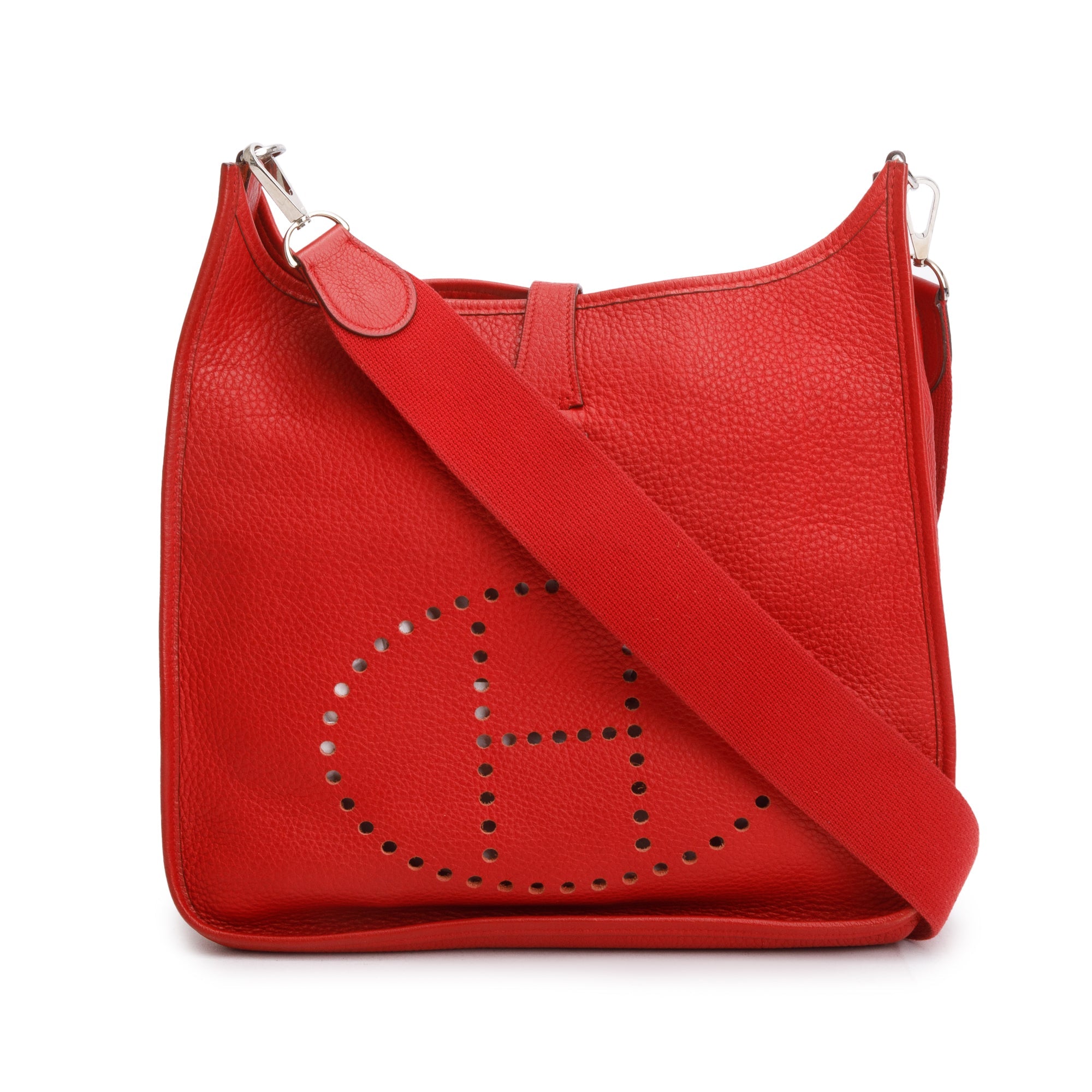 Hermes Pivoine Rouge Taurillon Clemence Evelyne III 29 Bag