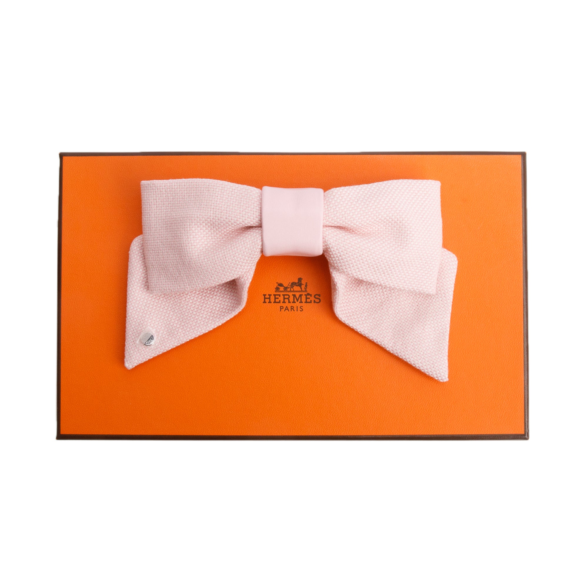 Hermes Plein Air Toile H Agneau Barrette Grenelle PM w/ Box