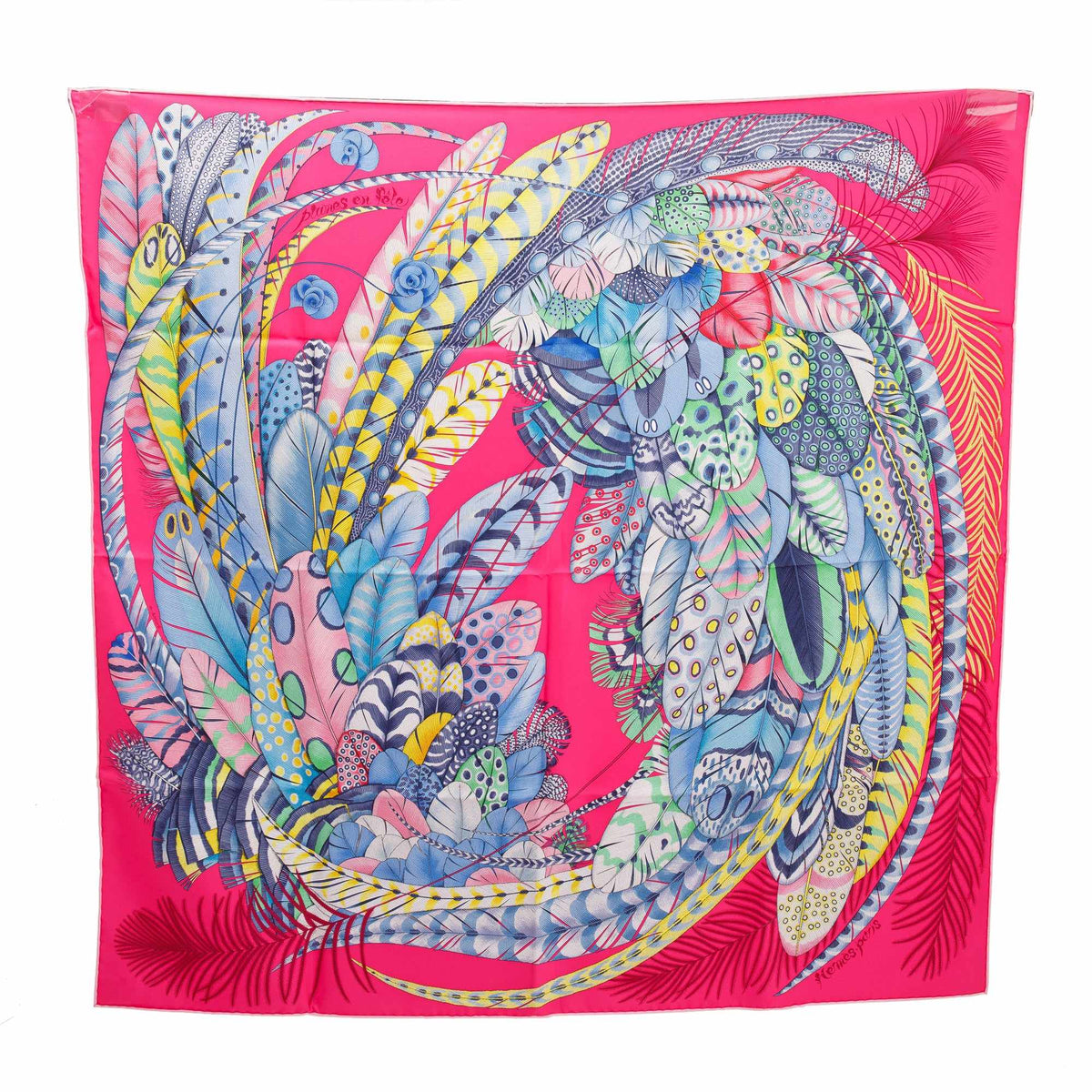 Hermes 'Plumes En Fete' Silk Scarf 90 w/ Box – OLIVER'S