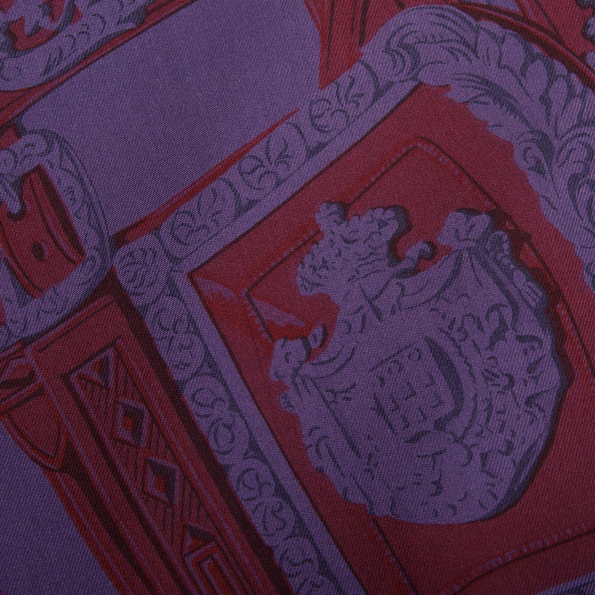 Hermes Purple 'Brides De Gala'' Silk Scarf 90 w/ Box