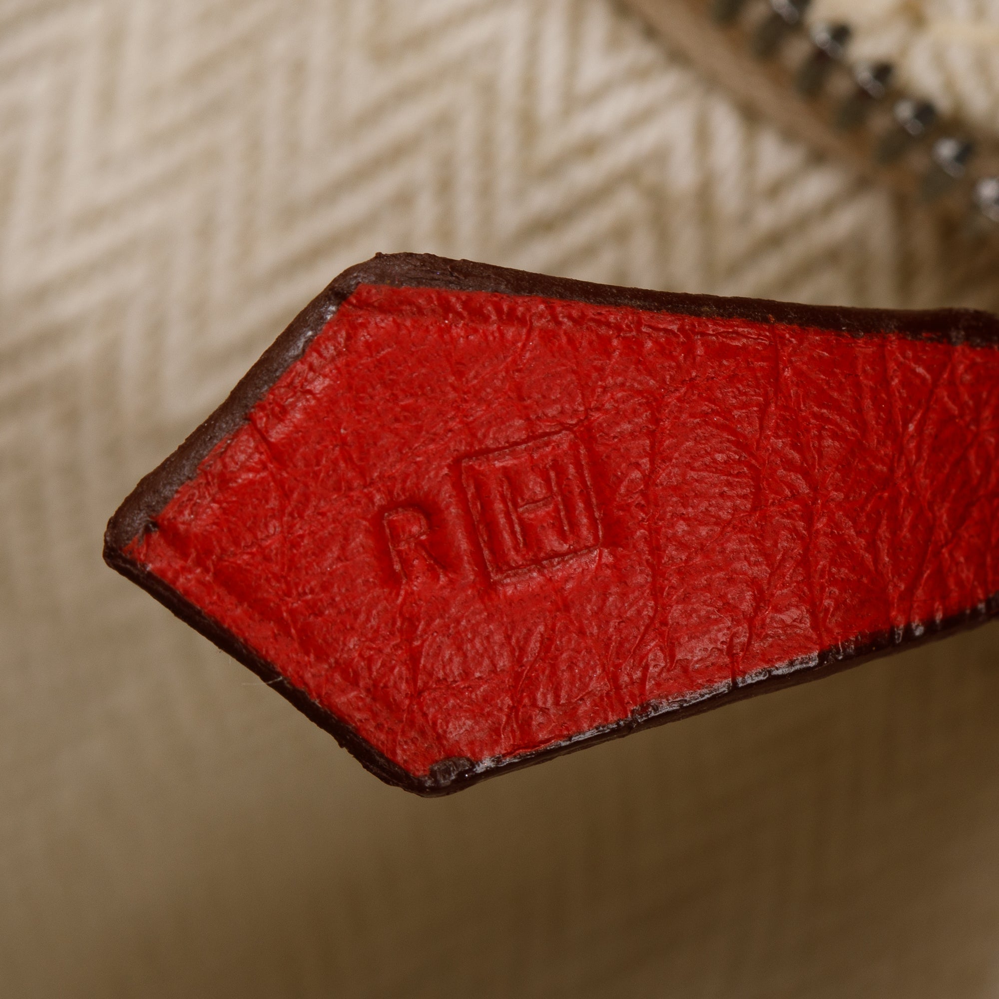 Hermes Red Clemence Leather Massai Cut Bag 32