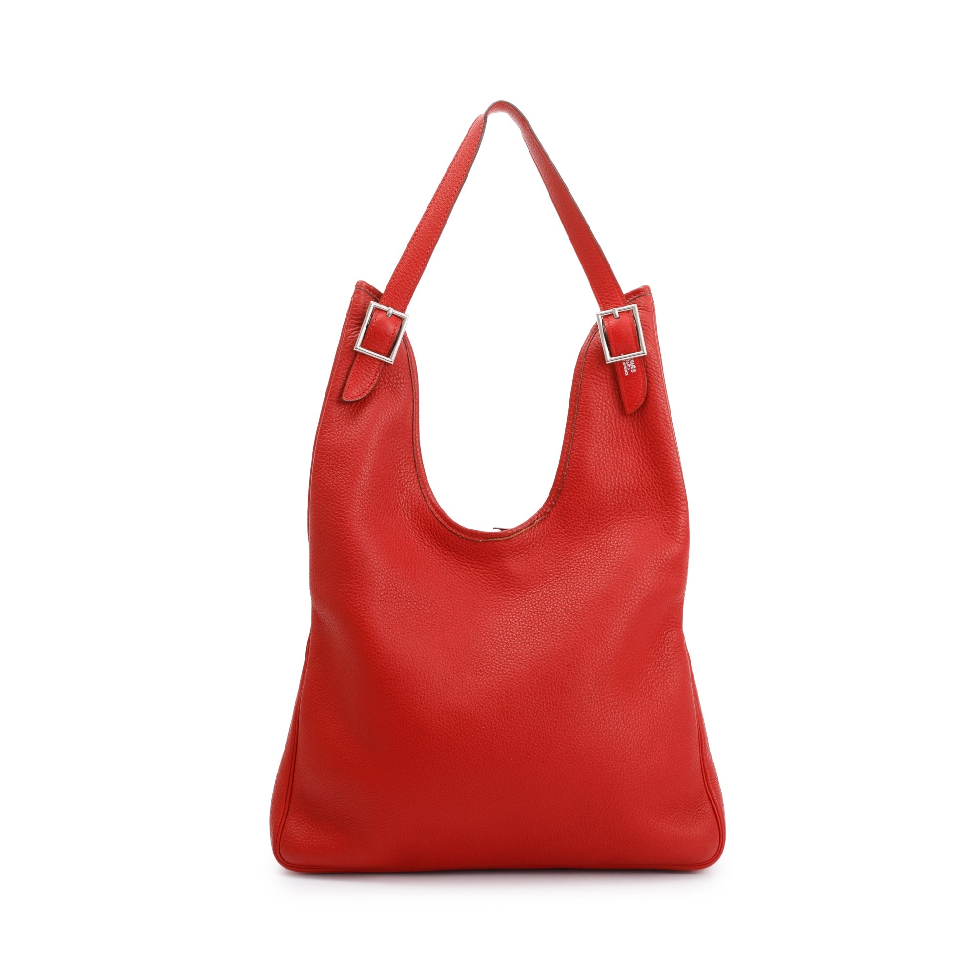 Hermes Red Clemence Leather Massai Cut Bag 32