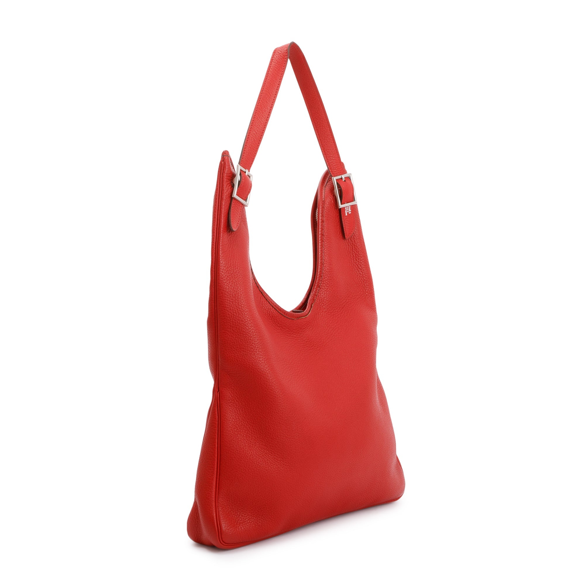 Hermes Red Clemence Leather Massai Cut Bag 32