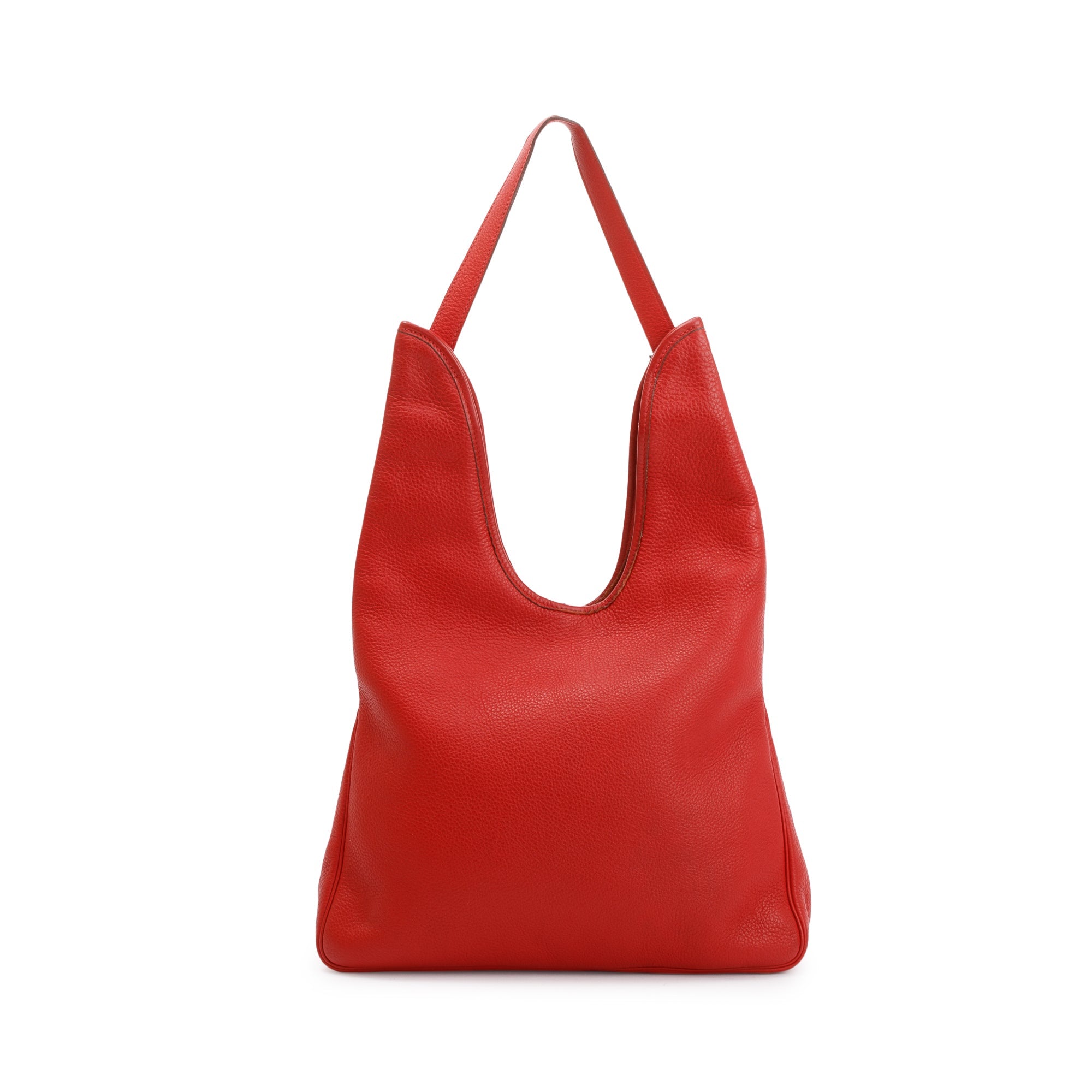 Hermes Red Clemence Leather Massai Cut Bag 32